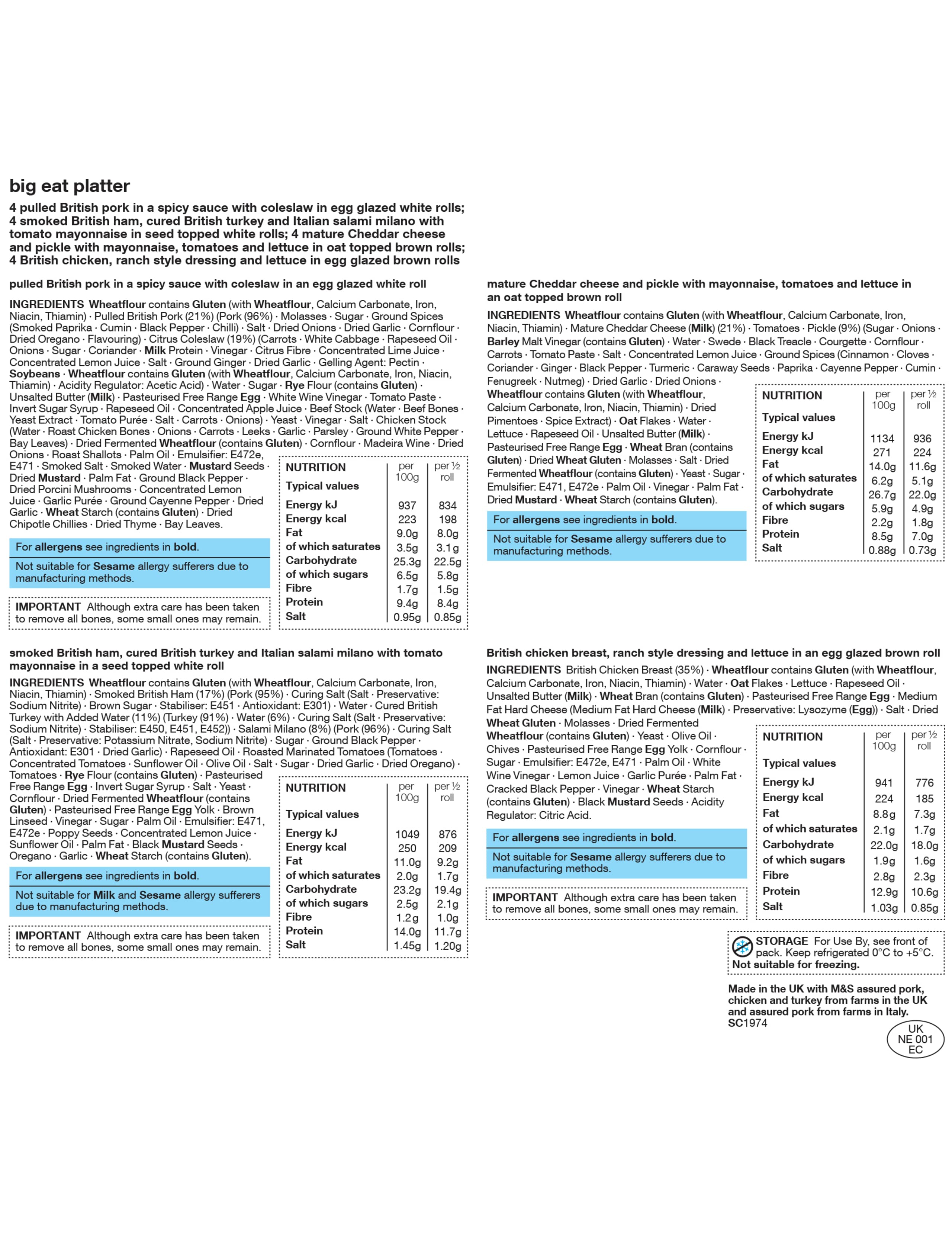 Big Eat Deli Roll Platter - 16 Pieces 3 of 4