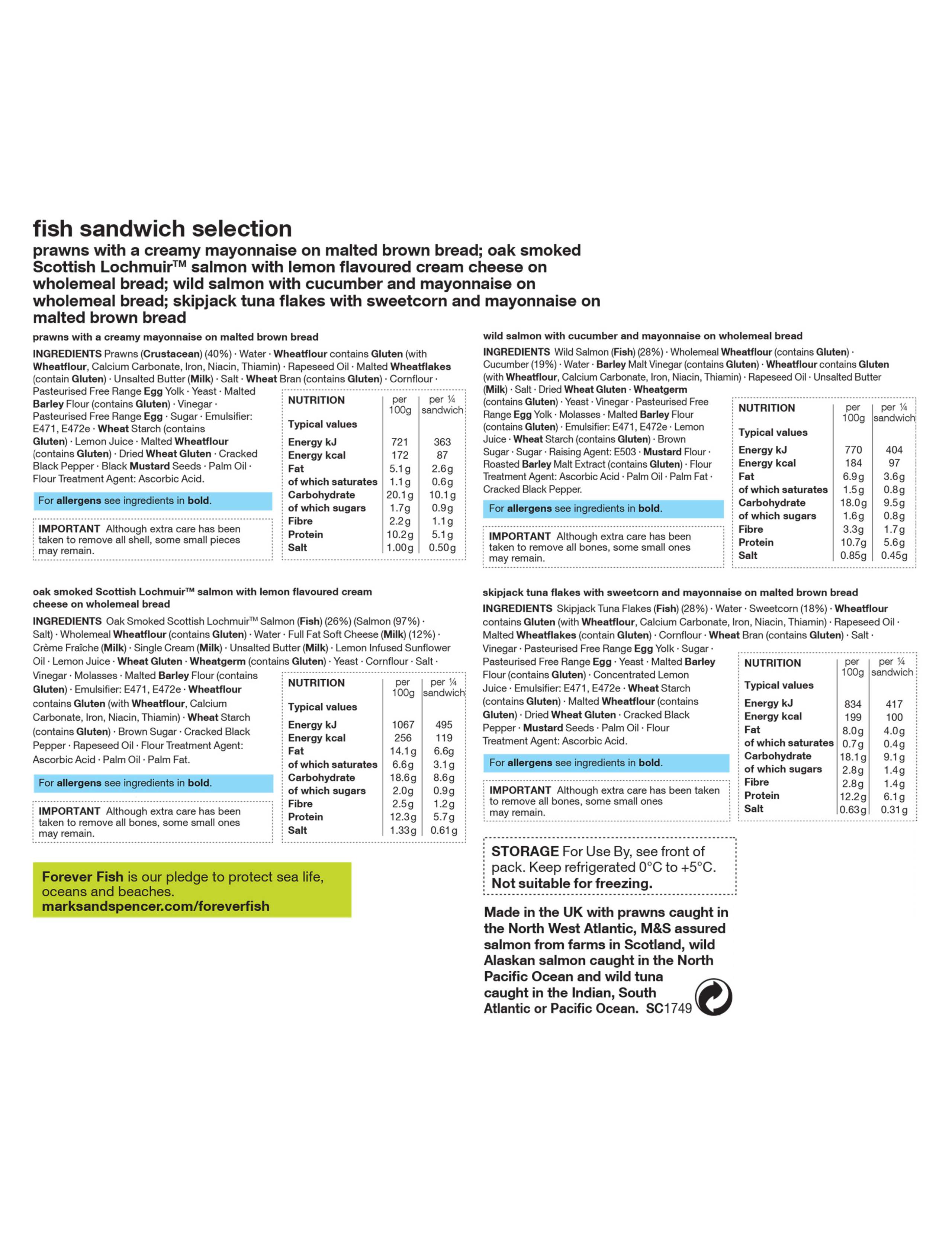 Fish Sandwich Selection (14 Pieces) - Last Day to Collect 6th September 3 of 5