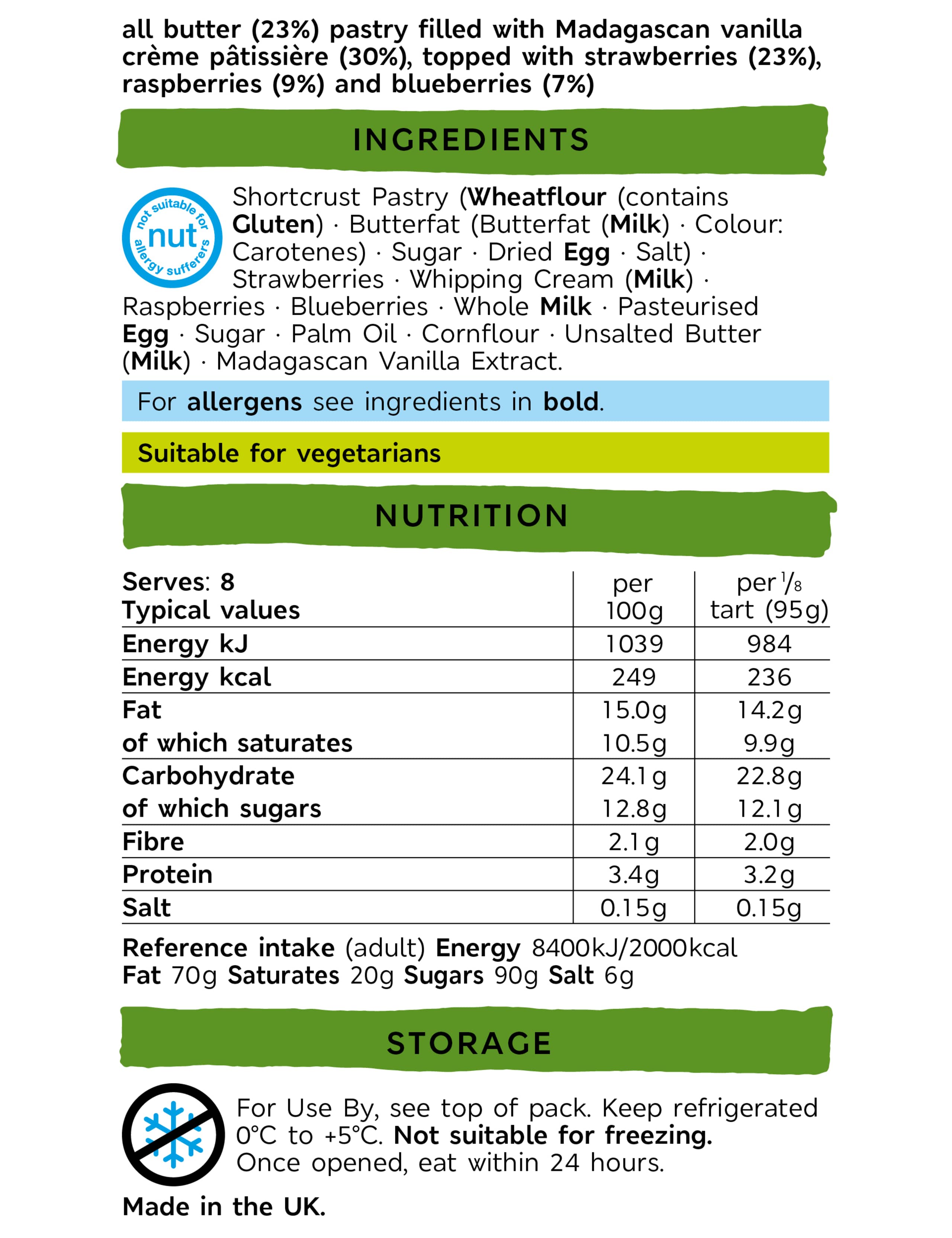 Mixed Berry Tart (Serves 8) - (Last Collection Date 30th September 2020) 4 of 4