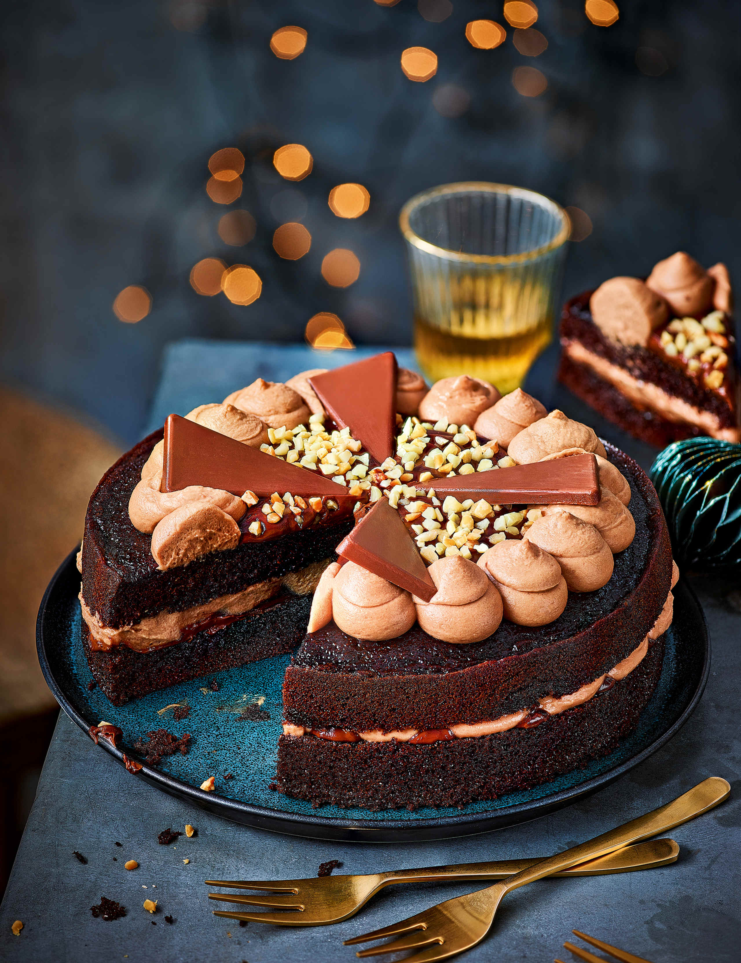 Chocolate & Hazelnut Gateau (Serves 12) 1 of 2