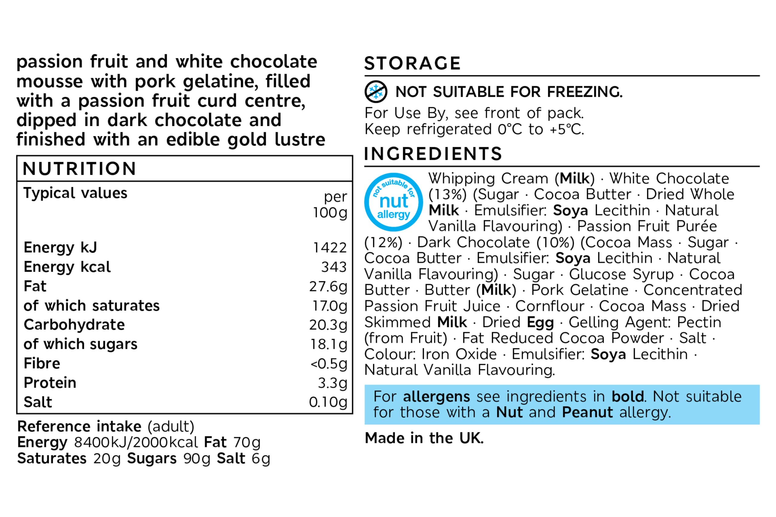Collection Handmade Passion Fruit & White Chocolate Pine Cones (Serves 6) 2 of 2