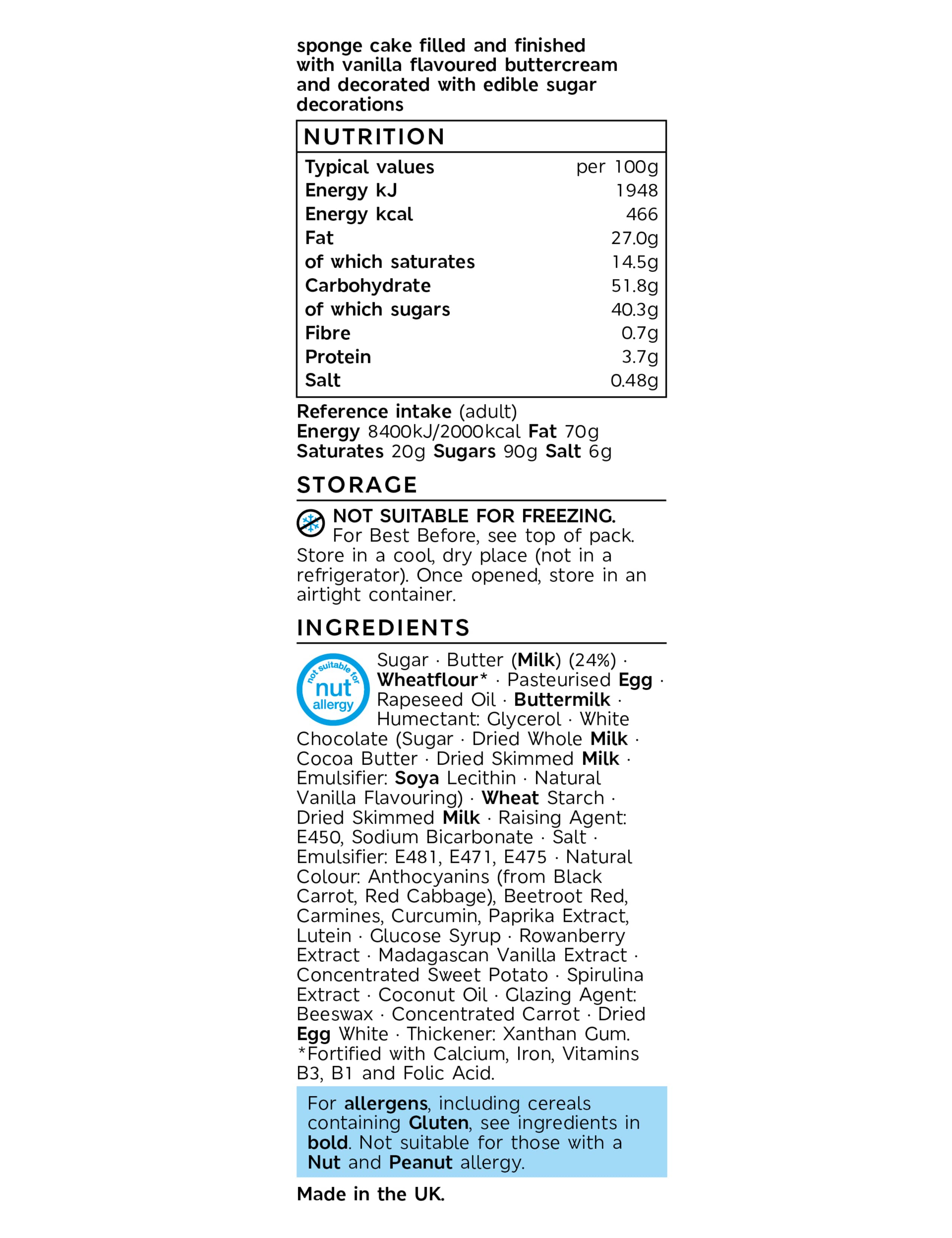 Extra Large Rainbow Layer Cake (Serves 32) 6 of 6