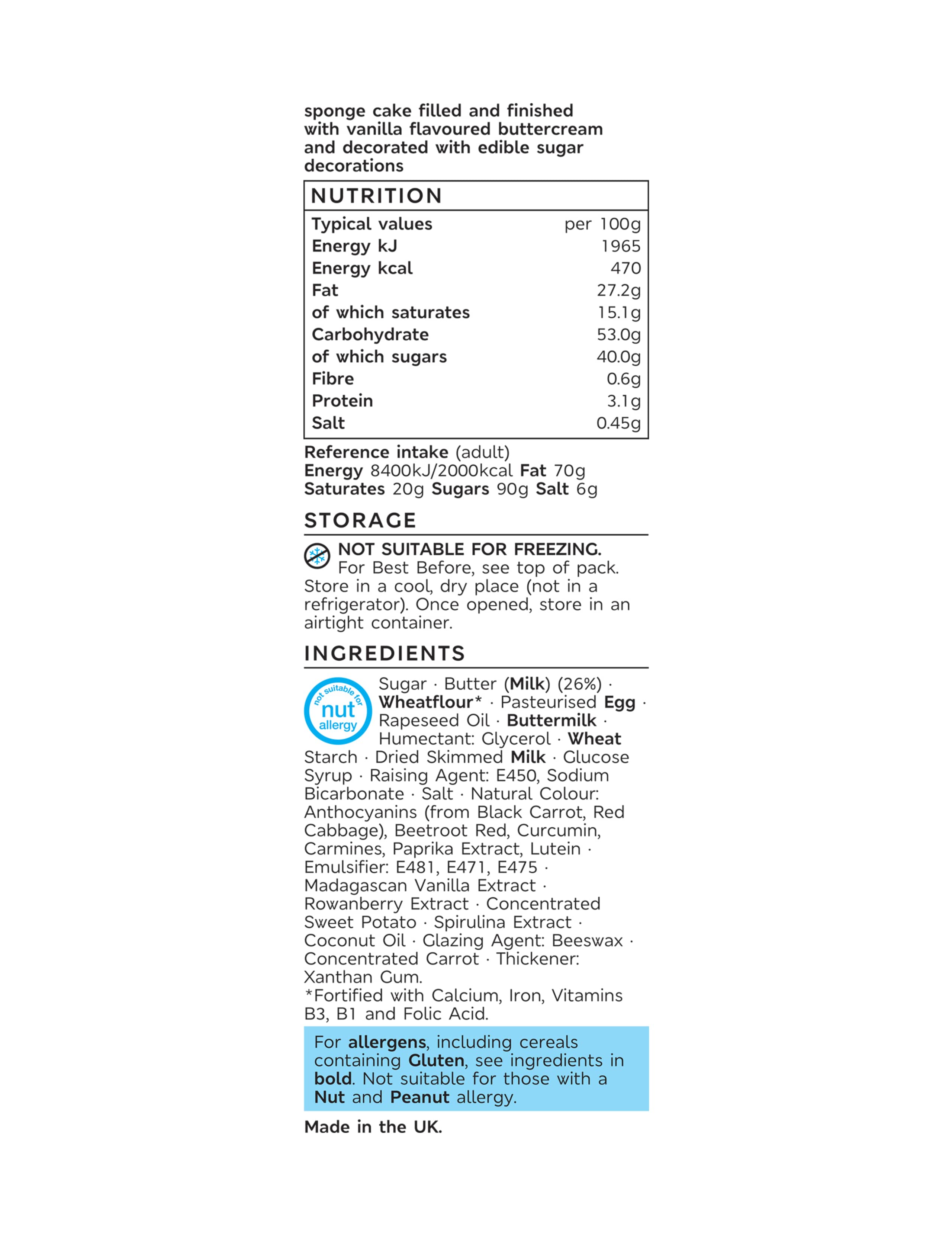 Rainbow Cake (Serves 12) 6 of 6