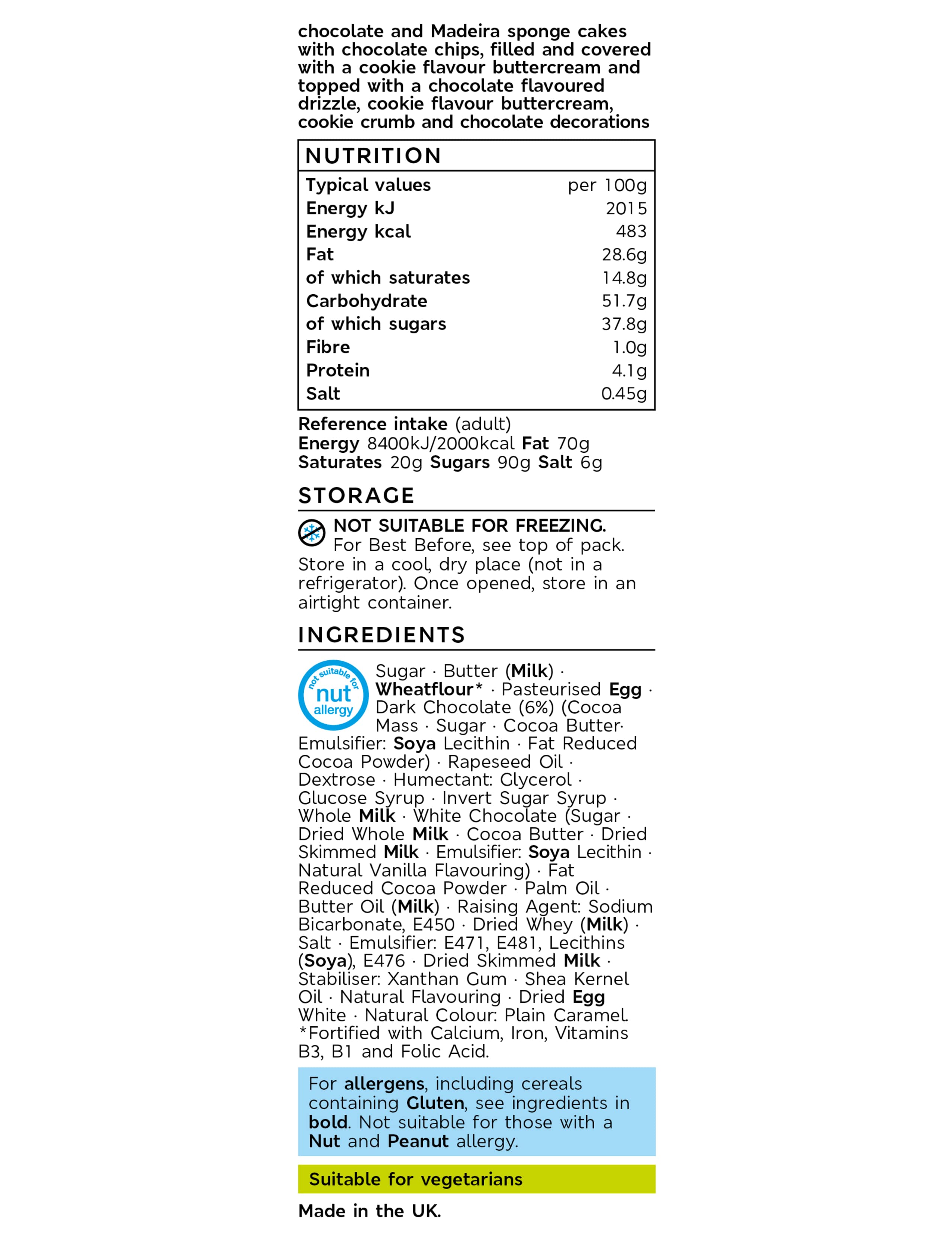 Personalised Extra Large Cookies & Cream Cake (Serves 32) 6 of 6