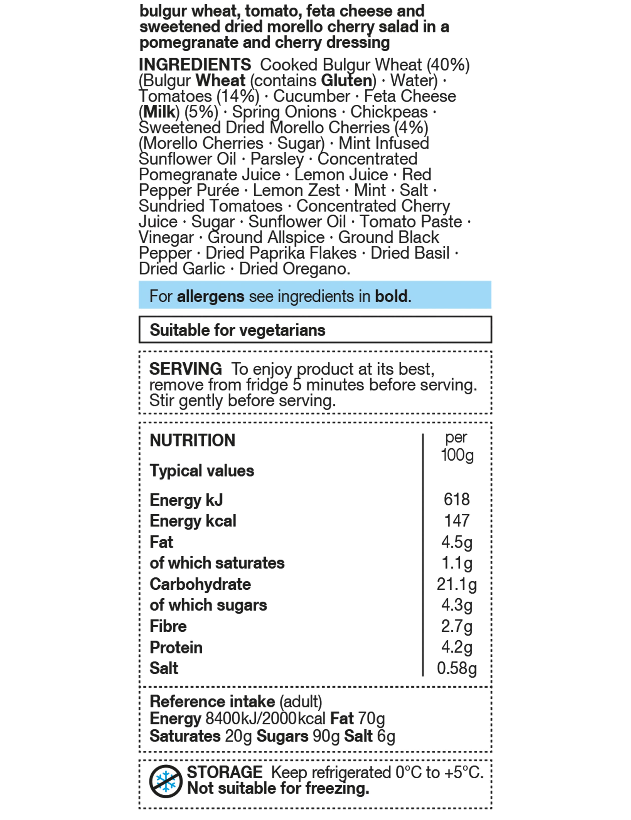 Feta, Bulgur Wheat & Morello Cherries - Last collection date 22nd April 2 of 2