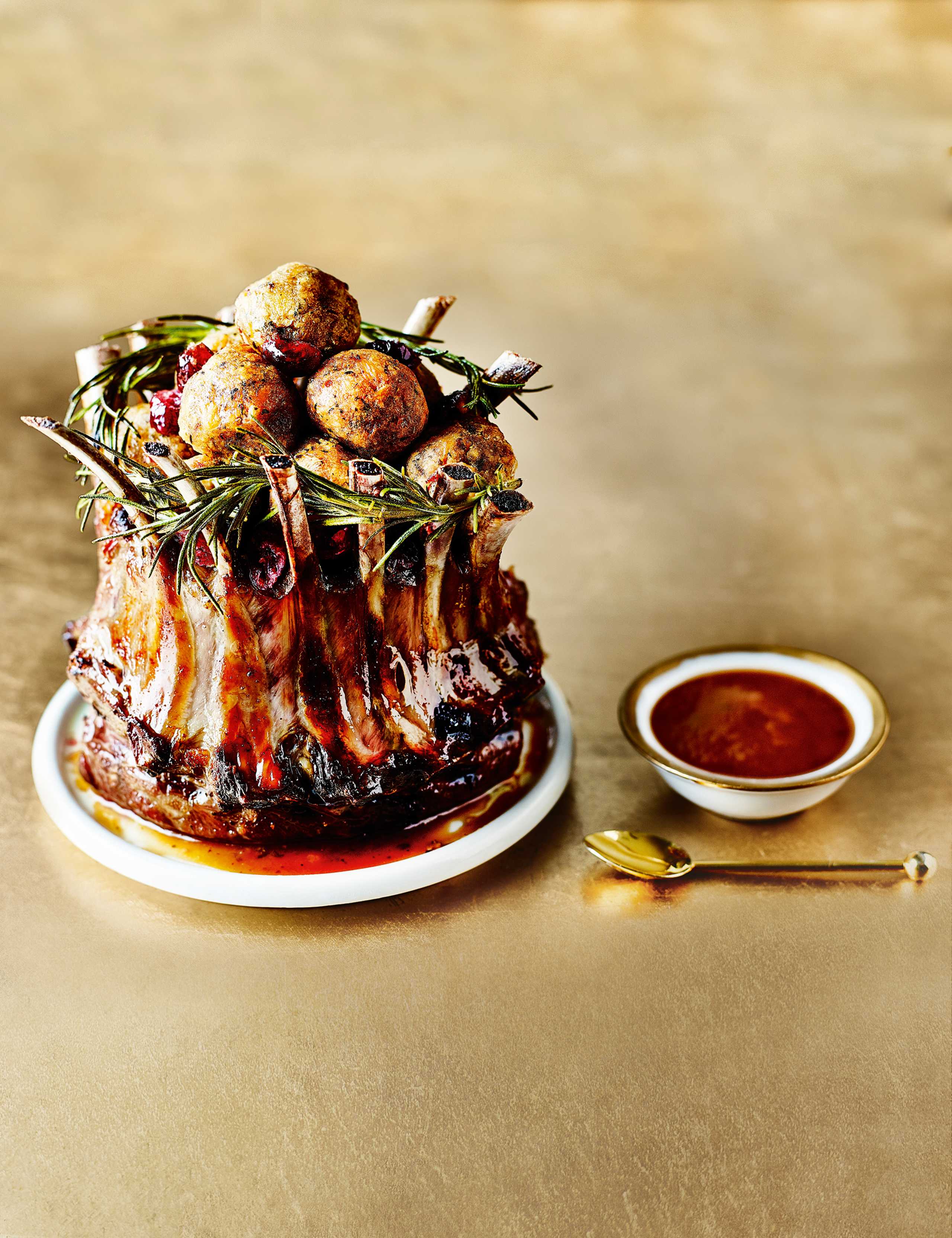 British Crown of Lamb with Parsnip Stuffing & Port Jus 1 of 2