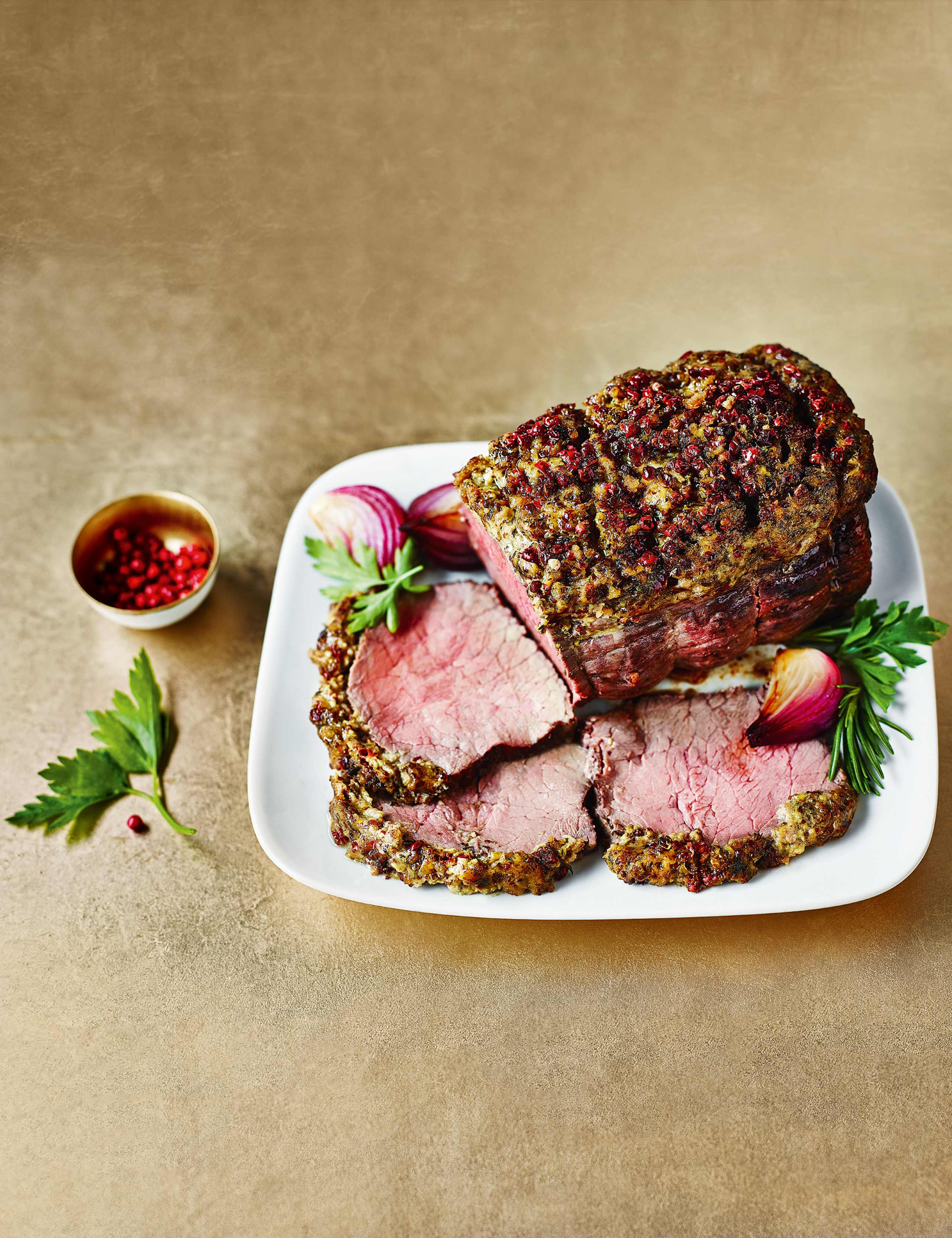 British Beef Topside with Mustard Basting Fat 1 of 2