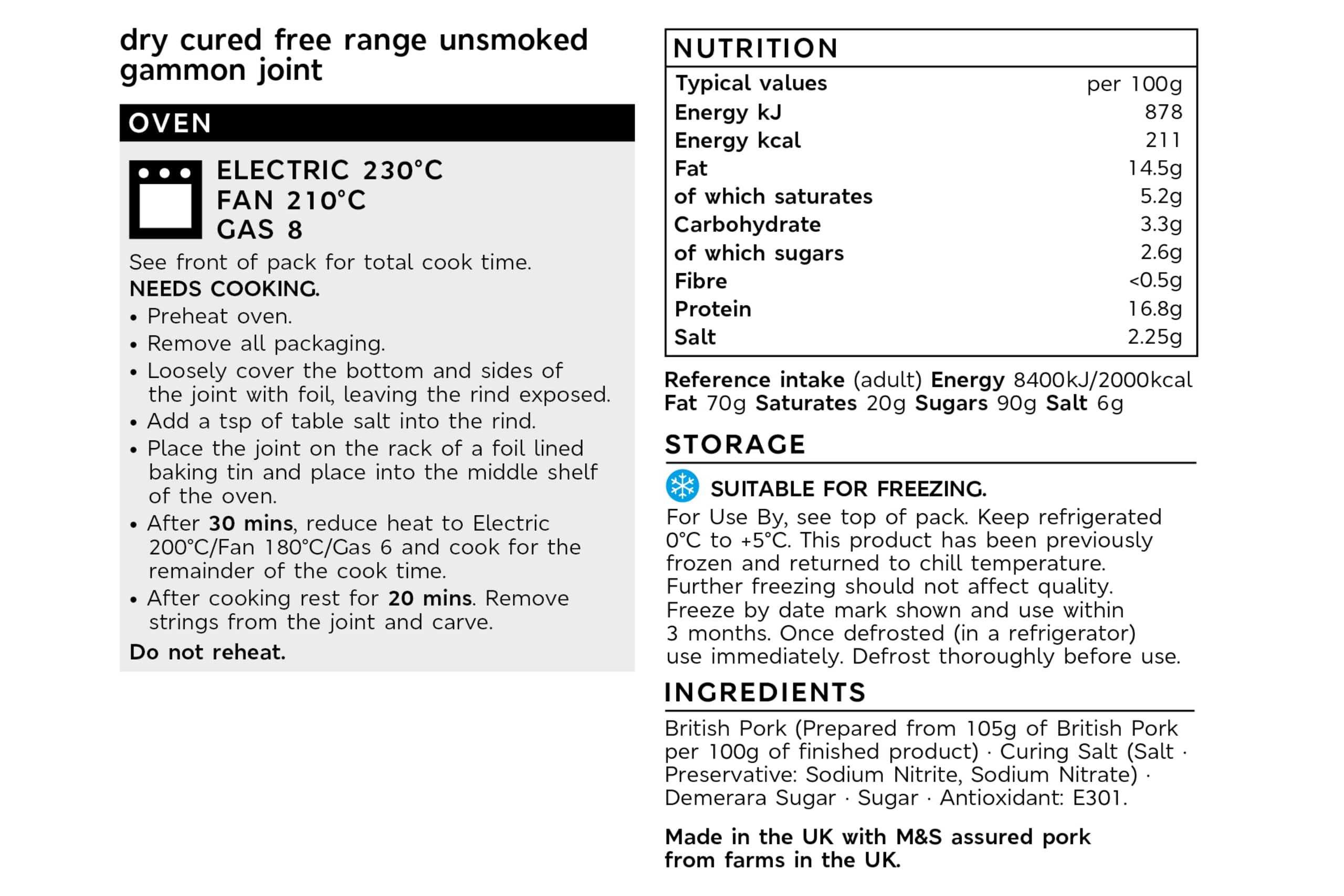 Collection Outdoor Bred Heritage Gold Dry Cured Crackling Gammon (Serves 6) 2 of 2