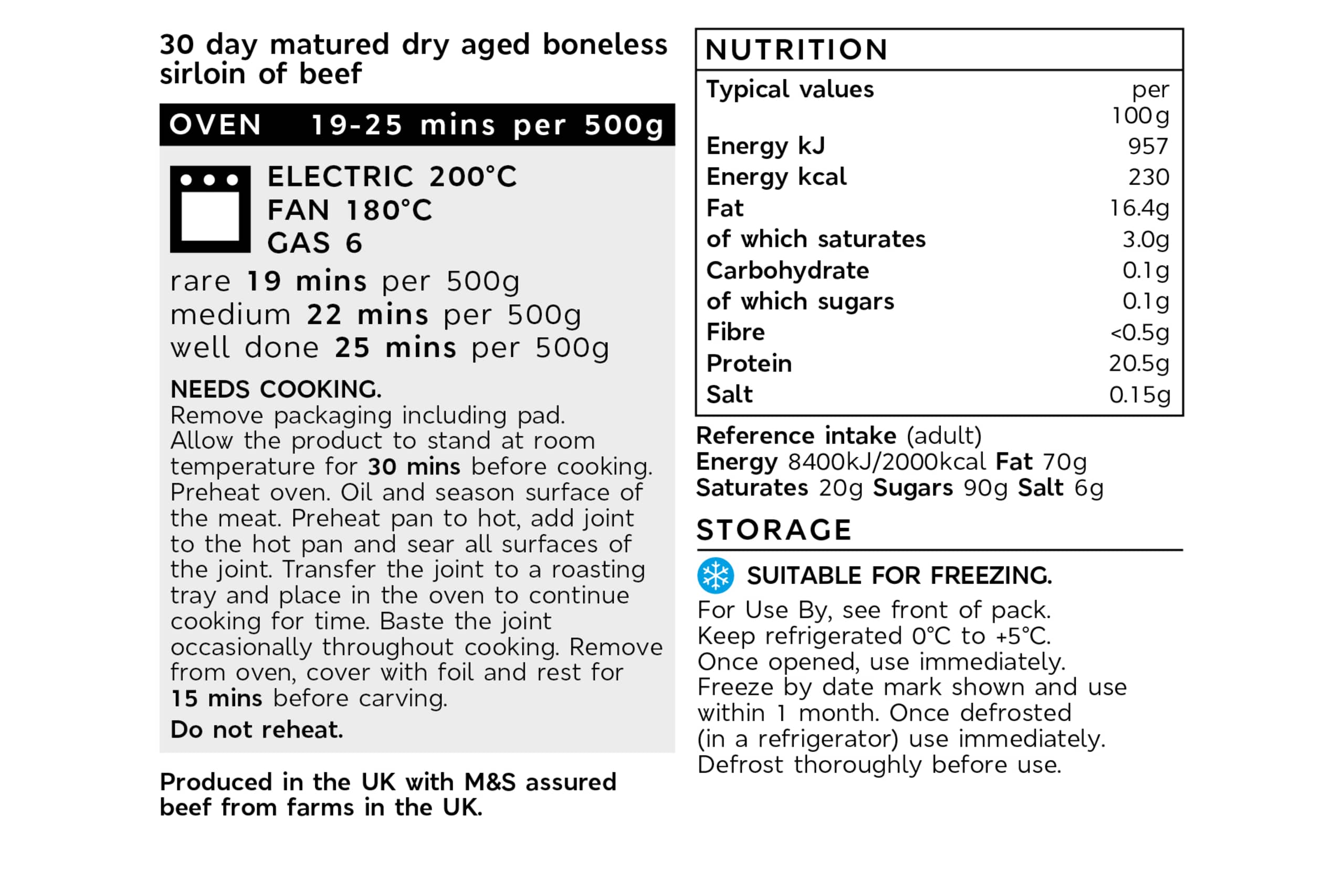 Salt Dry Age Sirloin Of Beef (Serves 4) 2 of 2