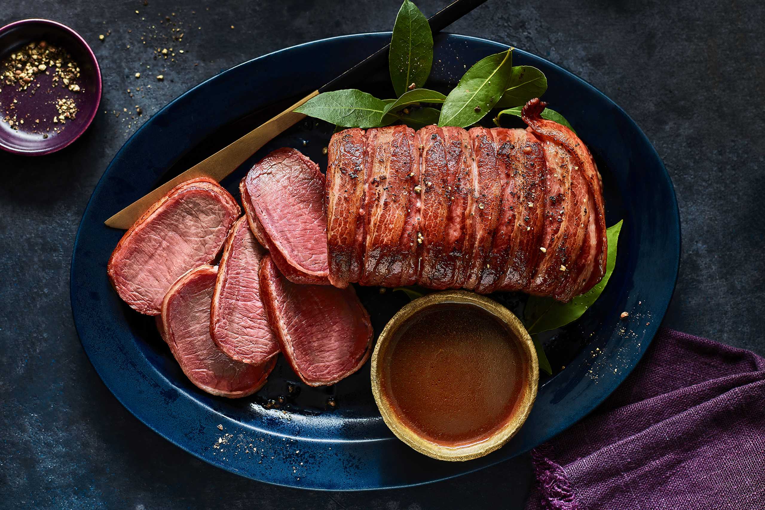Collection British Loin of Venison Wrapped in Dry-Cured Bacon (Serves 4) 1 of 2