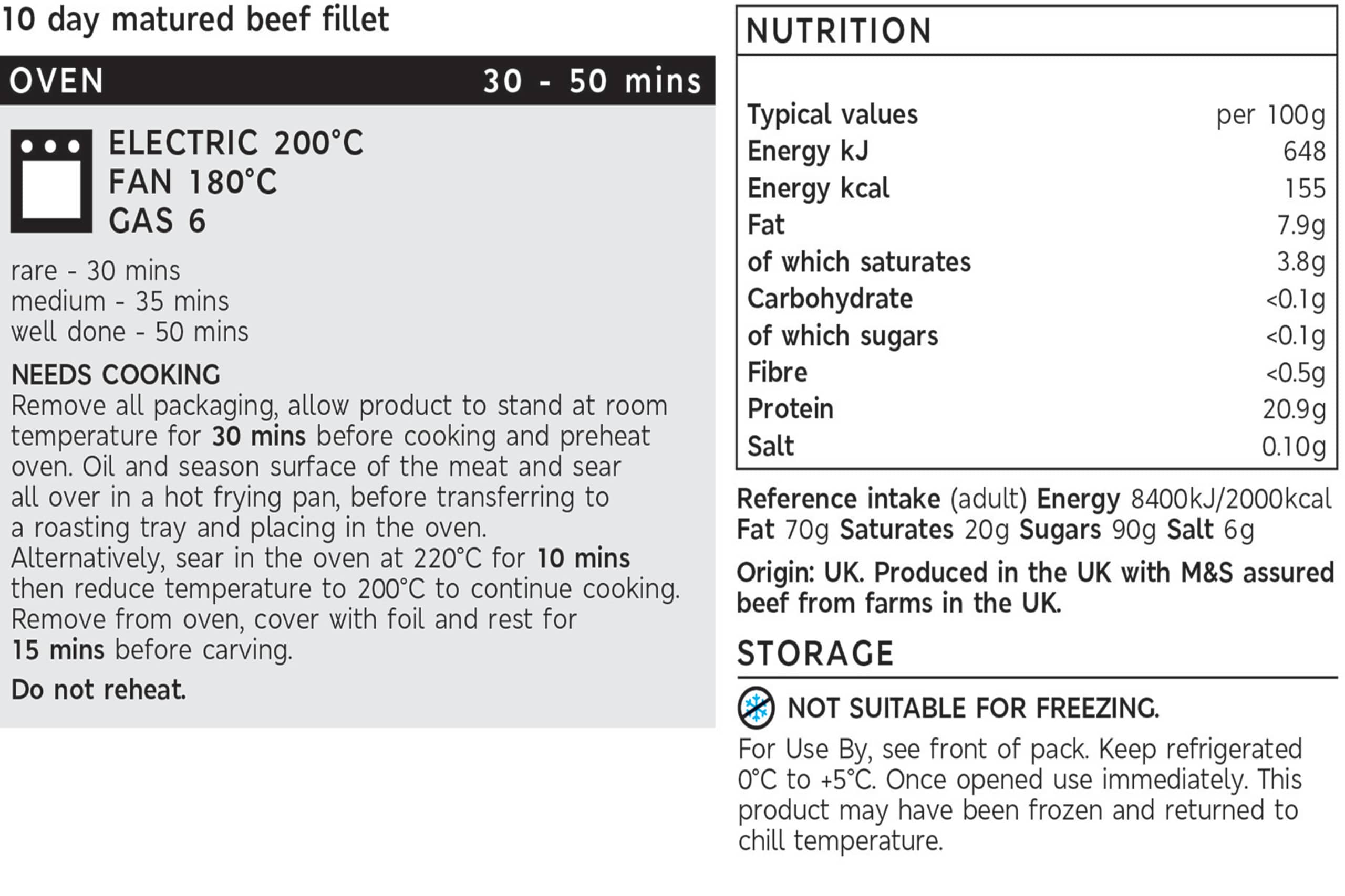 Collection Irish Fillet of Beef 10-Day Matured, Boneless (Serves 4) 2 of 2