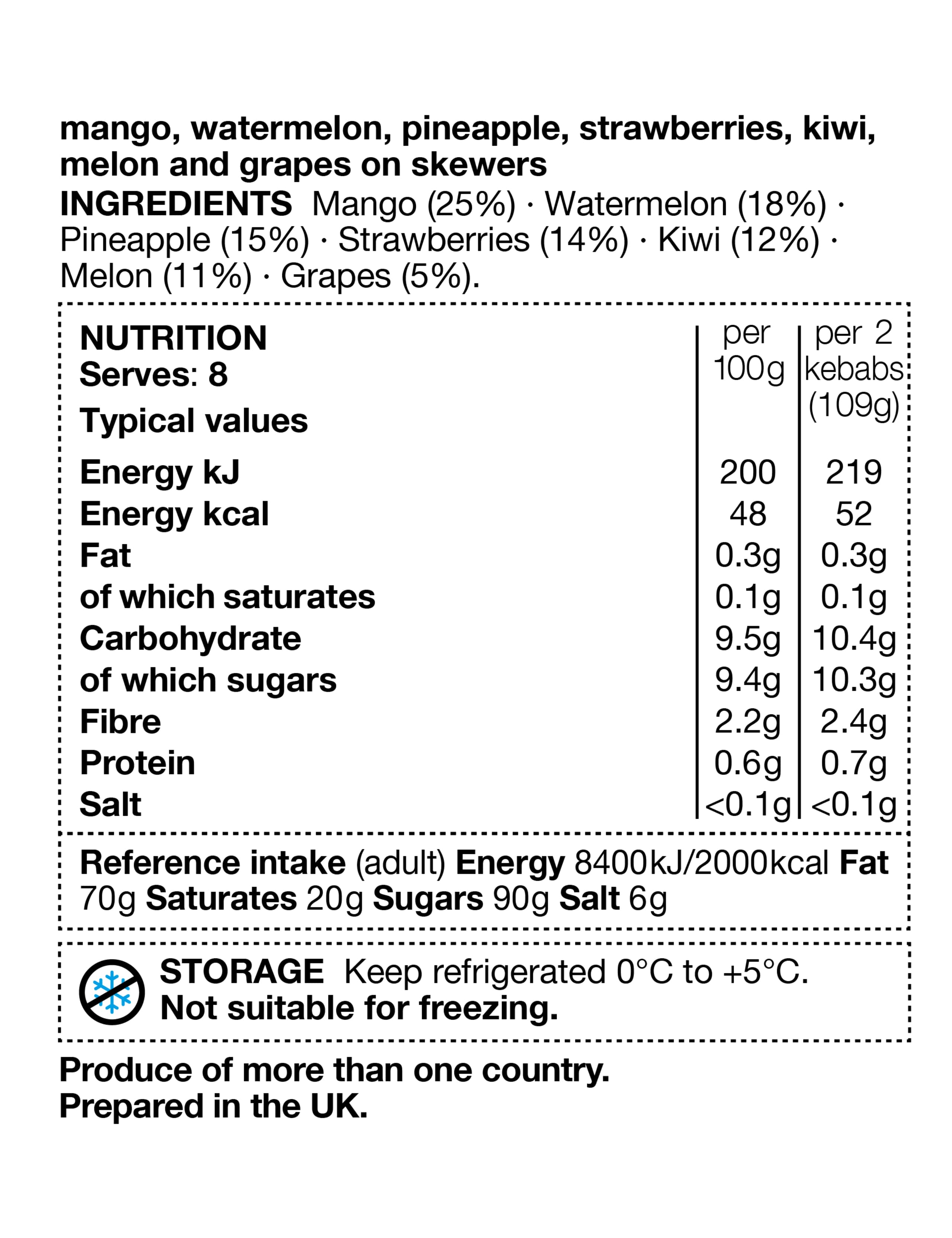 Mini Fresh Fruit Kebabs (Serves 8) - (Last Collection Date 30th September 2020) 6 of 6