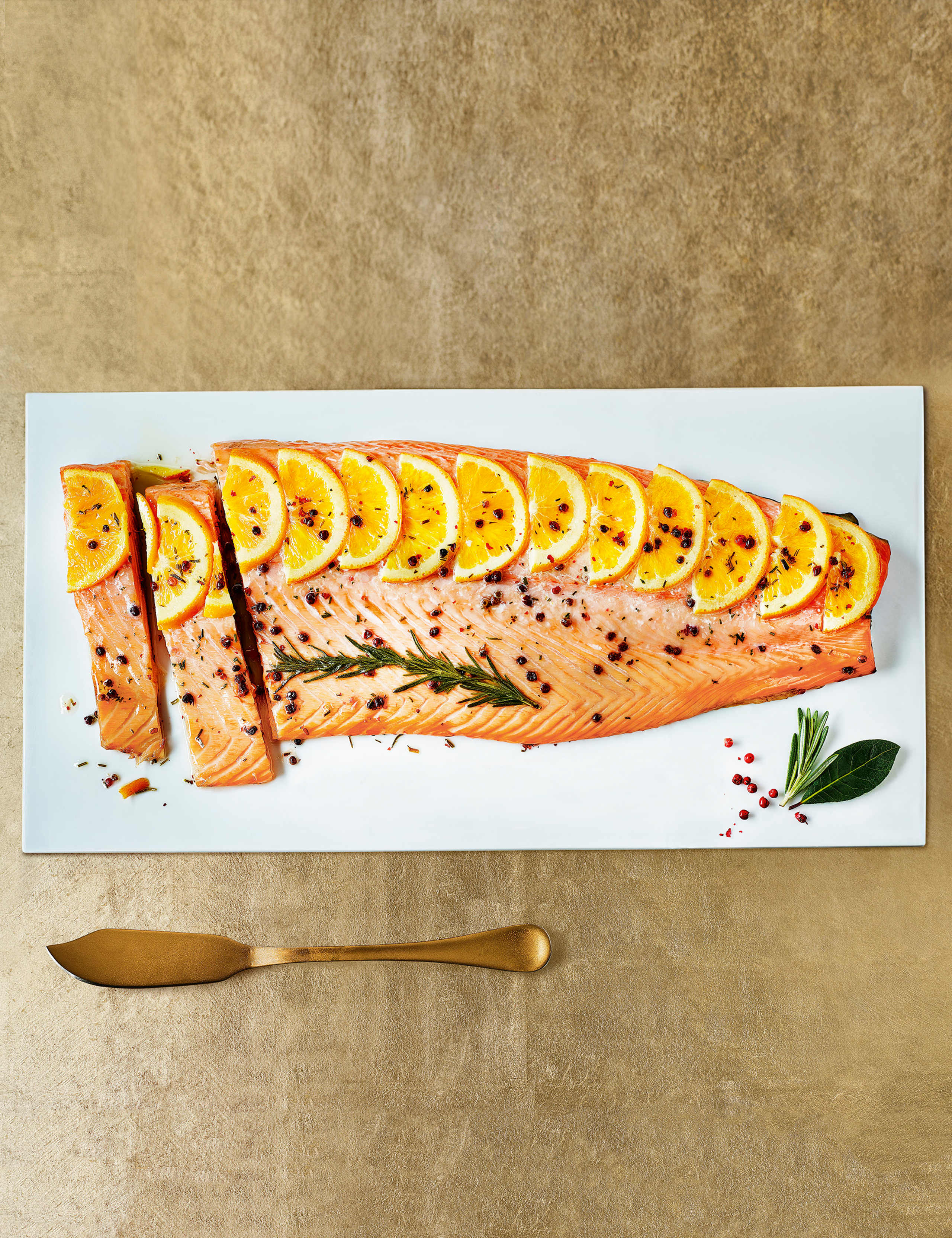 Whole Side of Scottish Lochmuir™ Salmon with Caramelised Oranges (Serves 8) 1 of 2