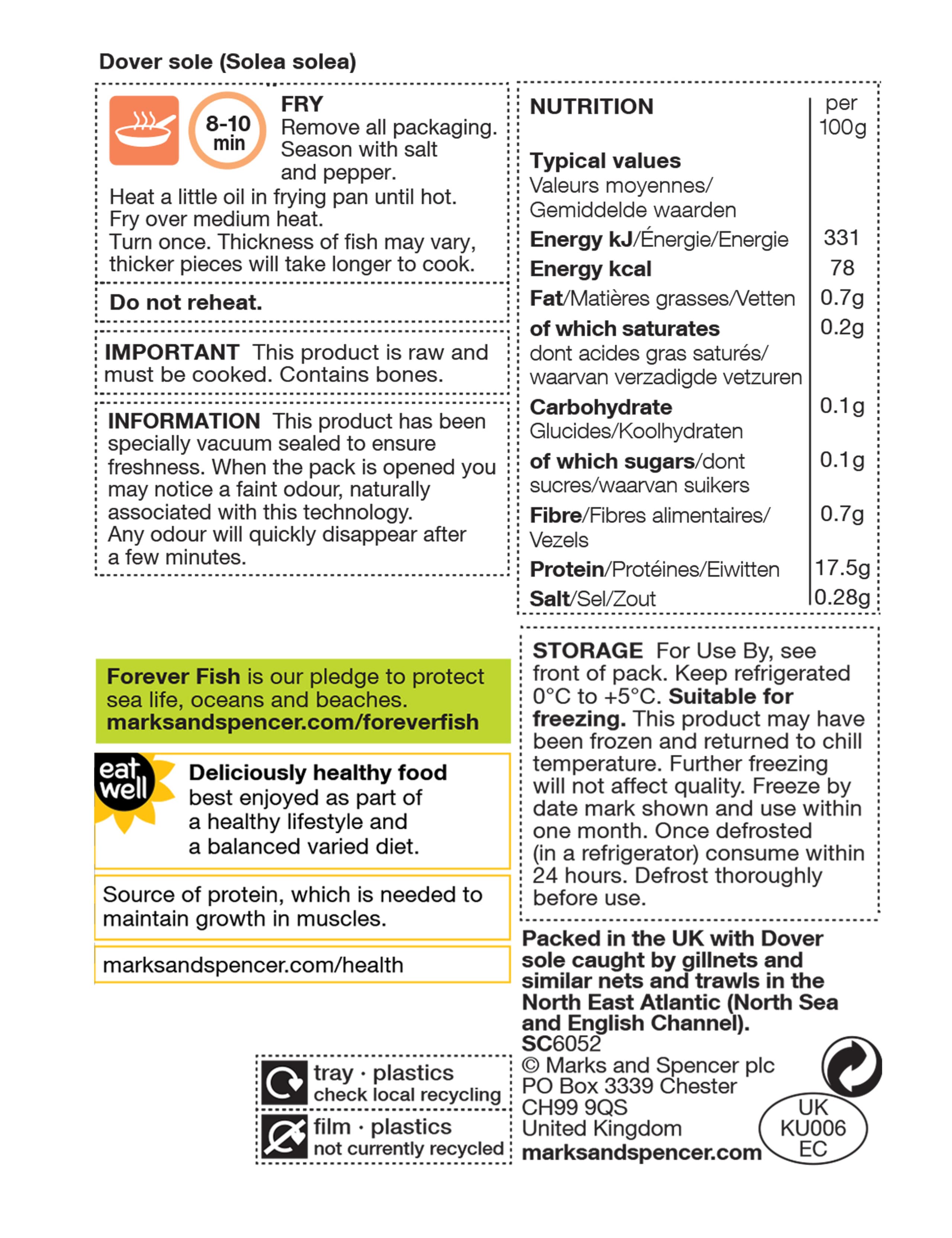 Dover Sole (4 Pieces) - (Last Collection Date 30th September 2020) 3 of 3
