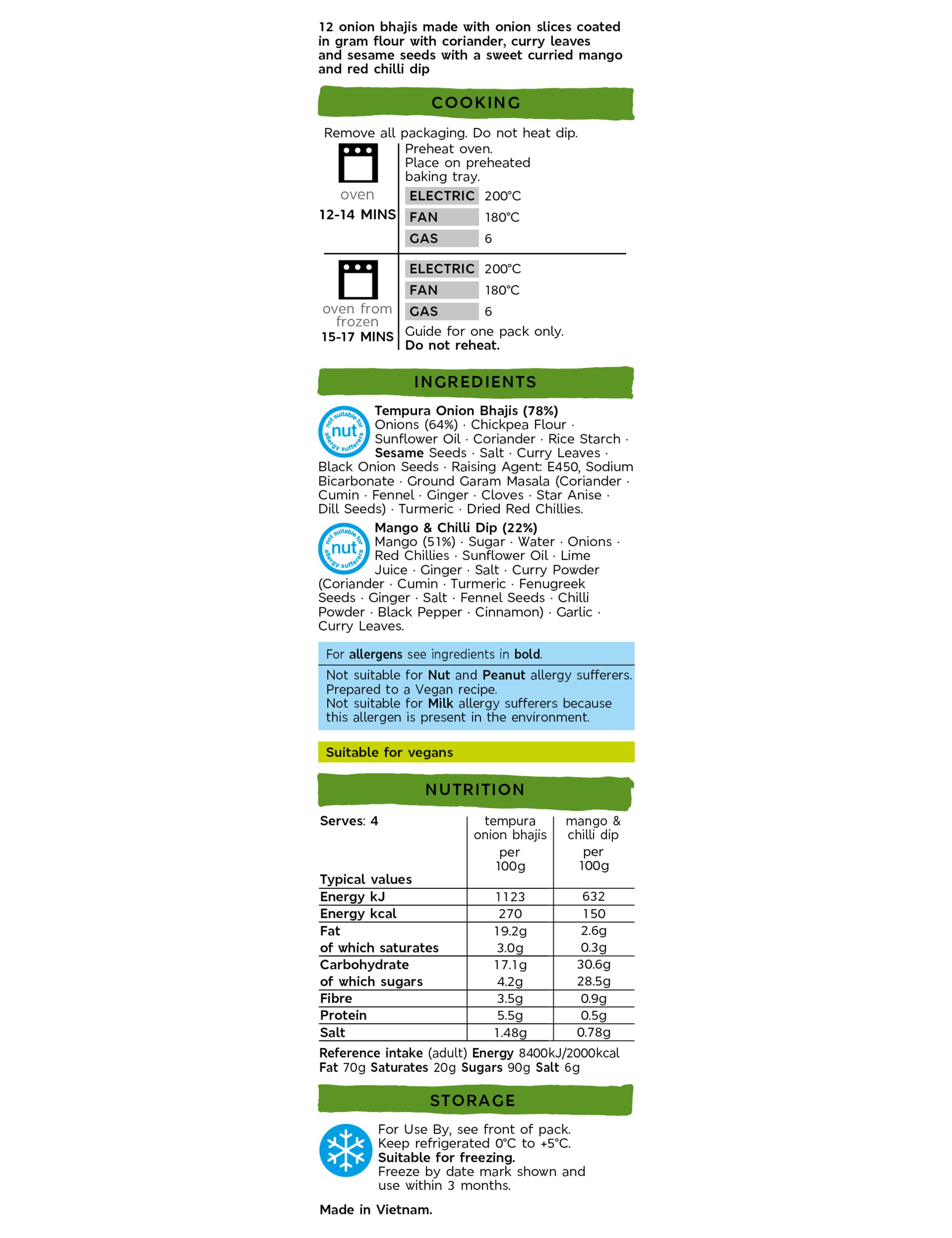 Plant Kitchen Tempura Onion Bhajis (Serves 4) - (Last Collection Date 30th September 2020) 2 of 2