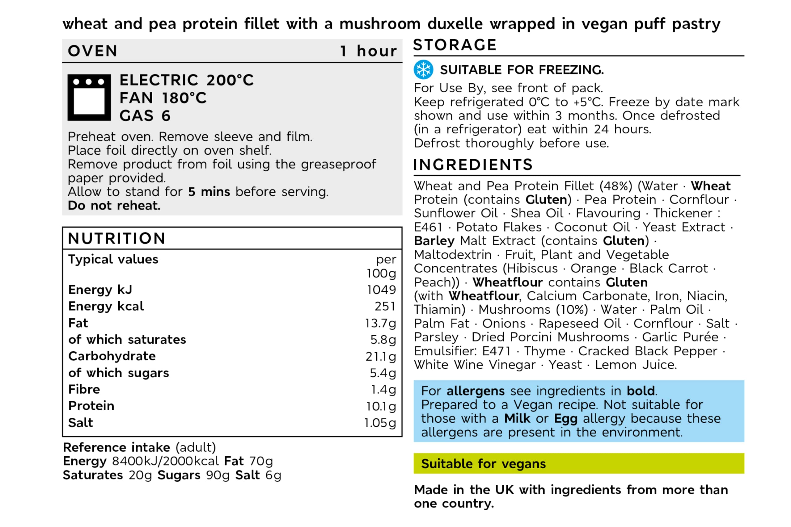 Plant Kitchen Vegan Beef Wellington (Serves 4) 2 of 2