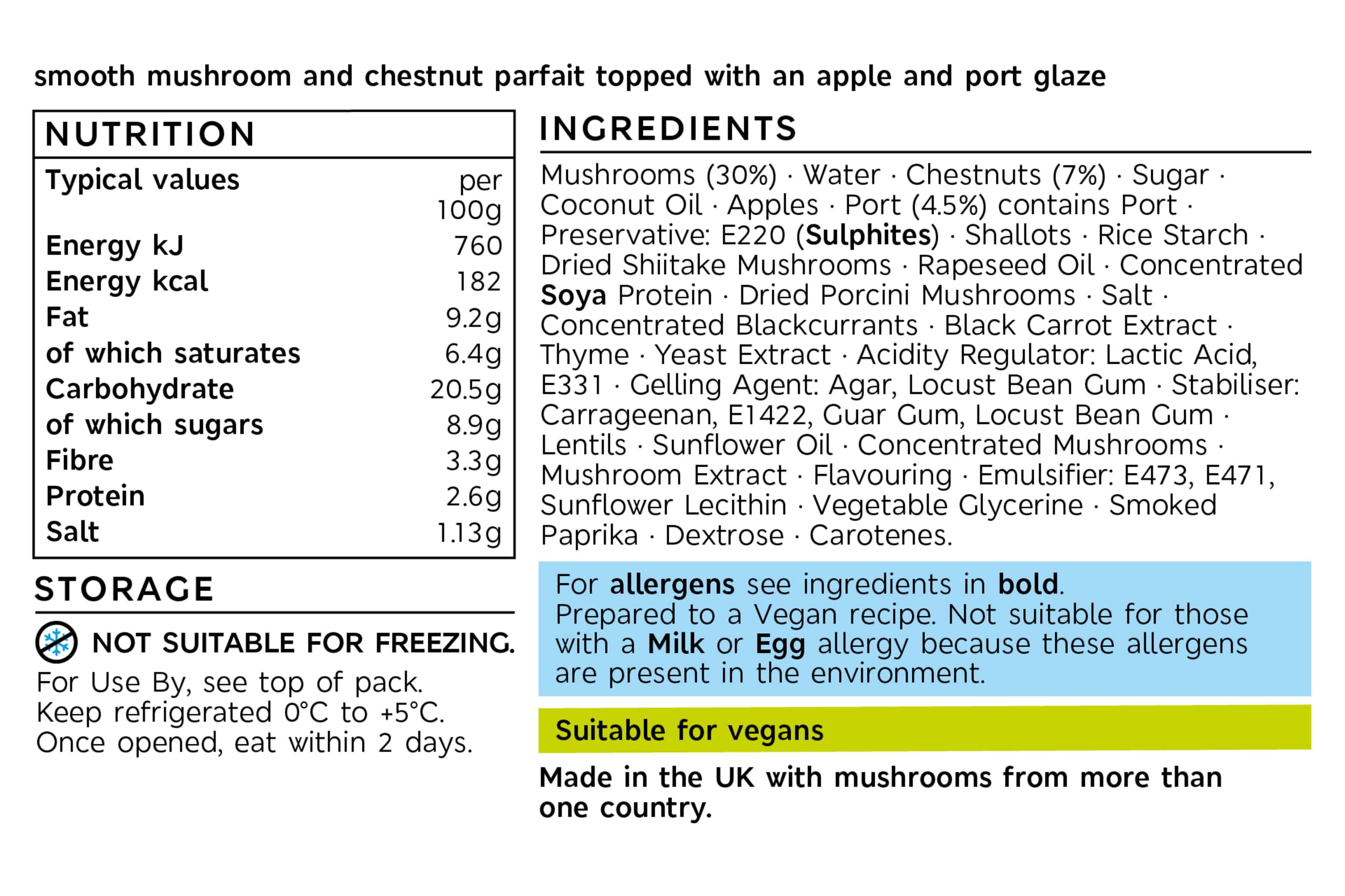 Plant Kitchen Mushroom Parfait with a Port Glaze (Serves 5) 2 of 2