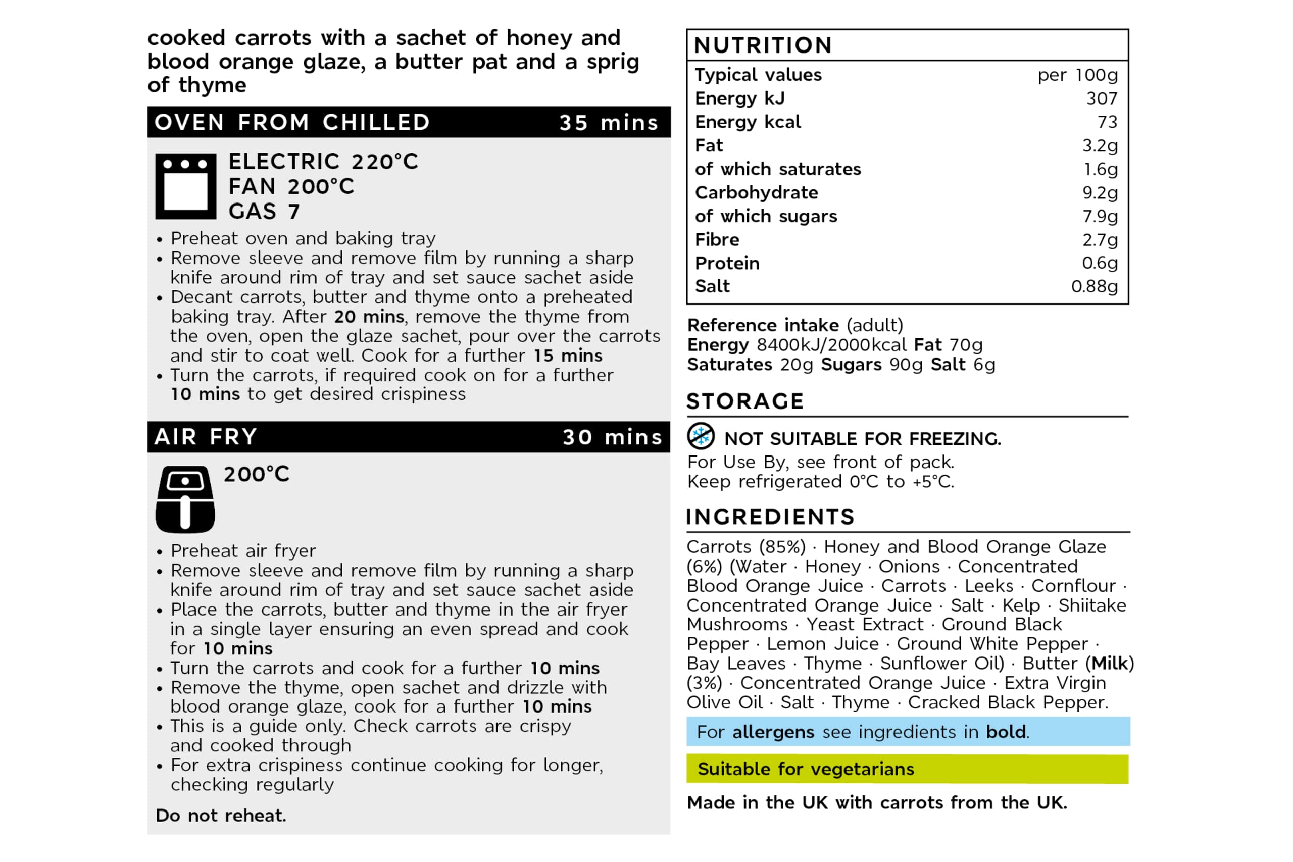 Collection Heritage Orange & Yellow British Roasting Carrots (Serves 4) 2 of 2