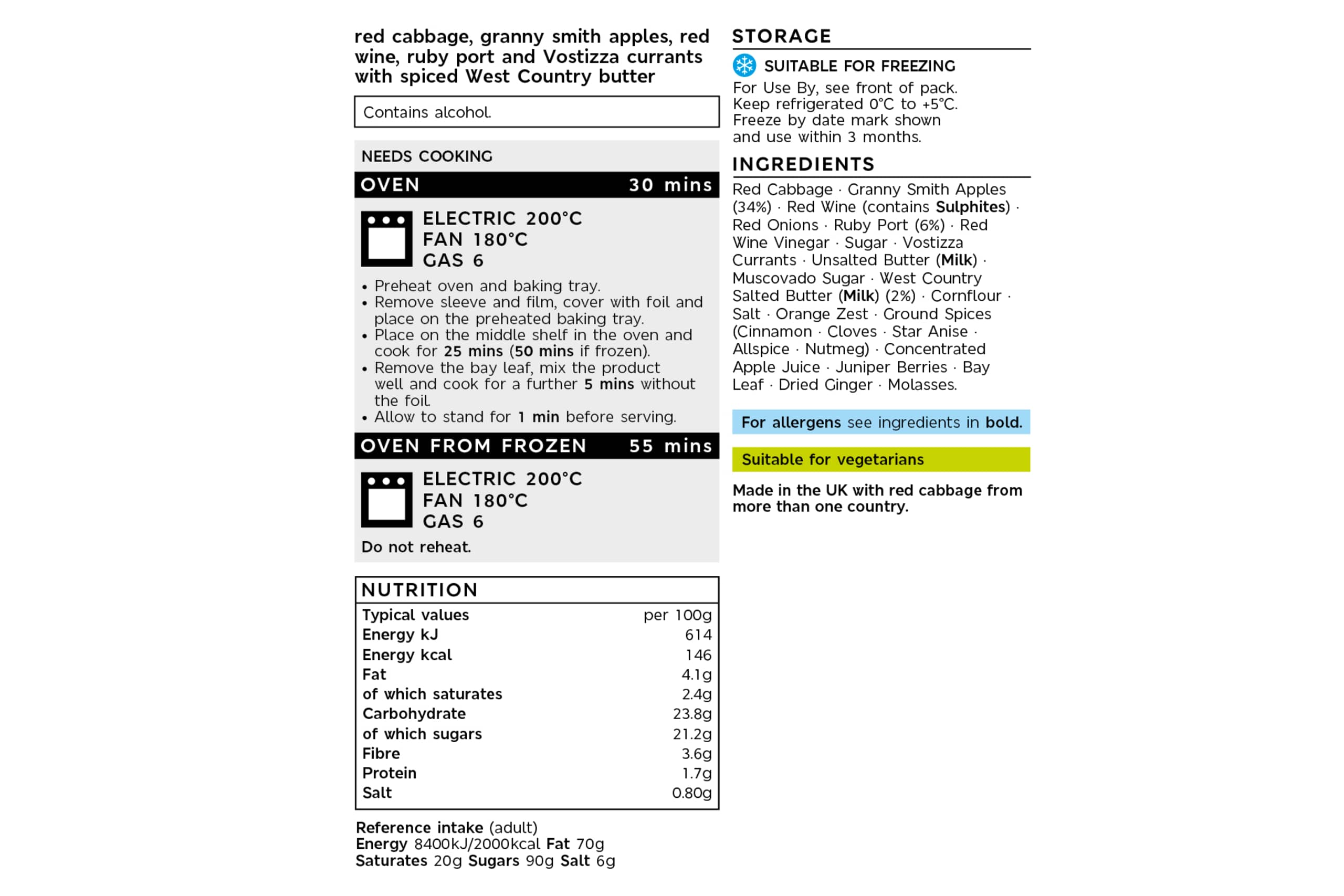 Collection Braised Red Cabbage (Serves 4) 2 of 2