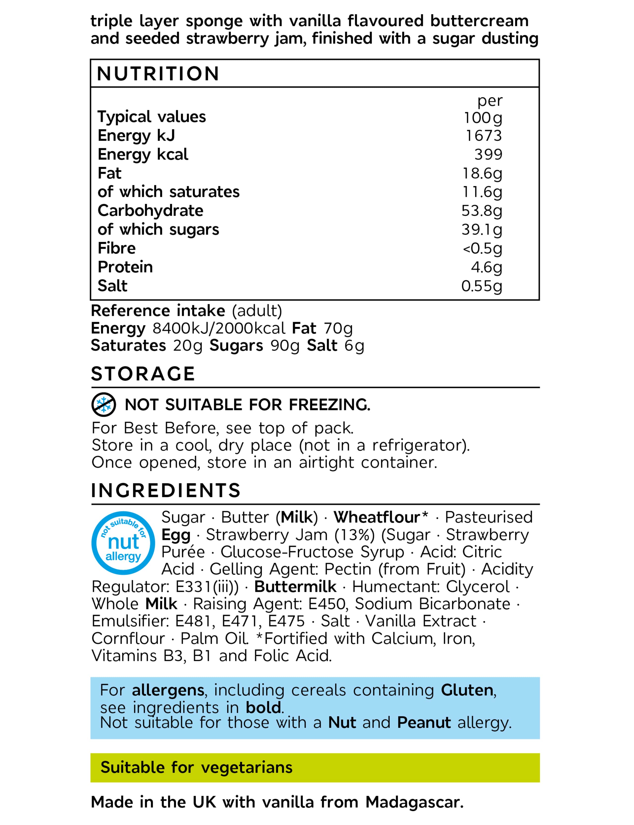 Victoria Sponge Cake (Serves 14) 5 of 5