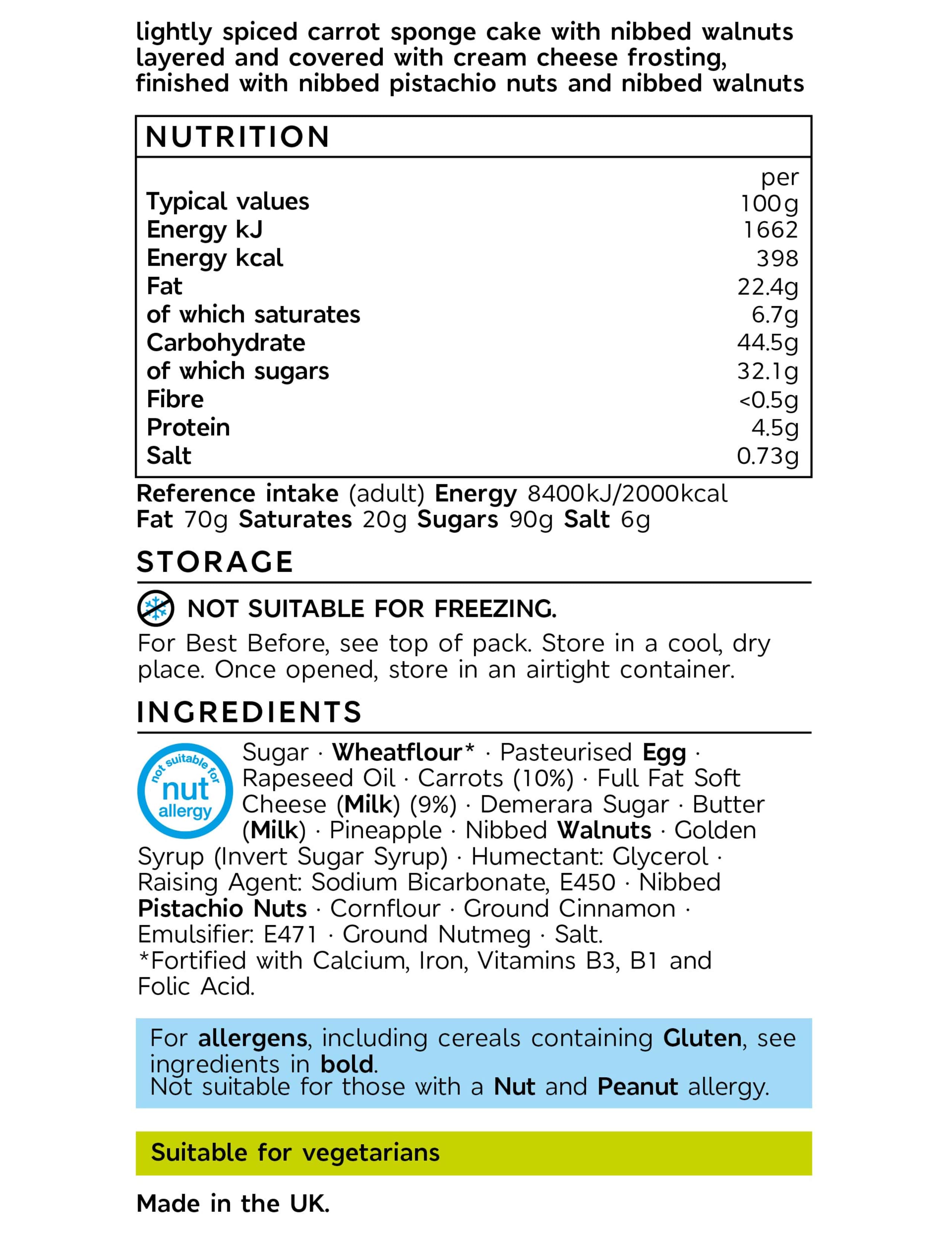 Round Carrot Cake (Serves 14) 5 of 5