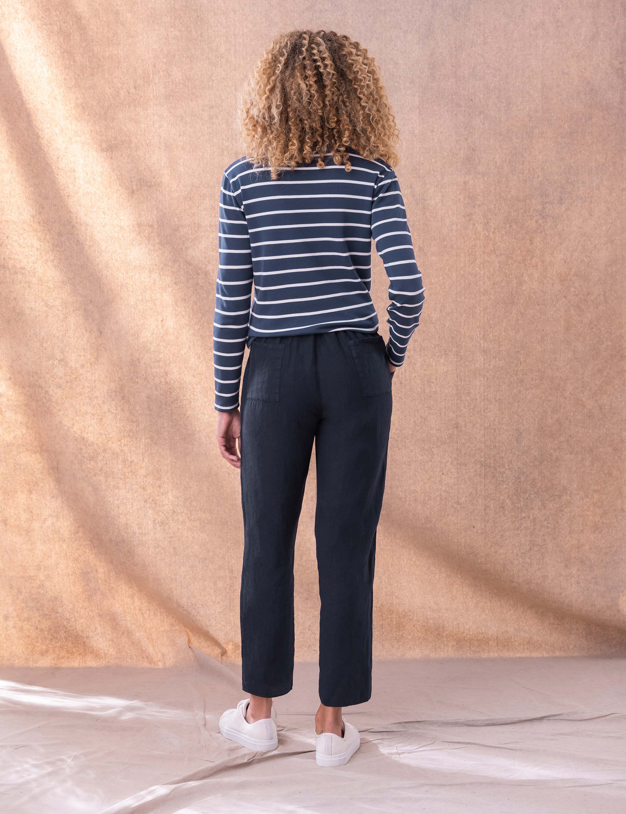 Pure Linen Woven Straight Leg Joggers 3 of 5