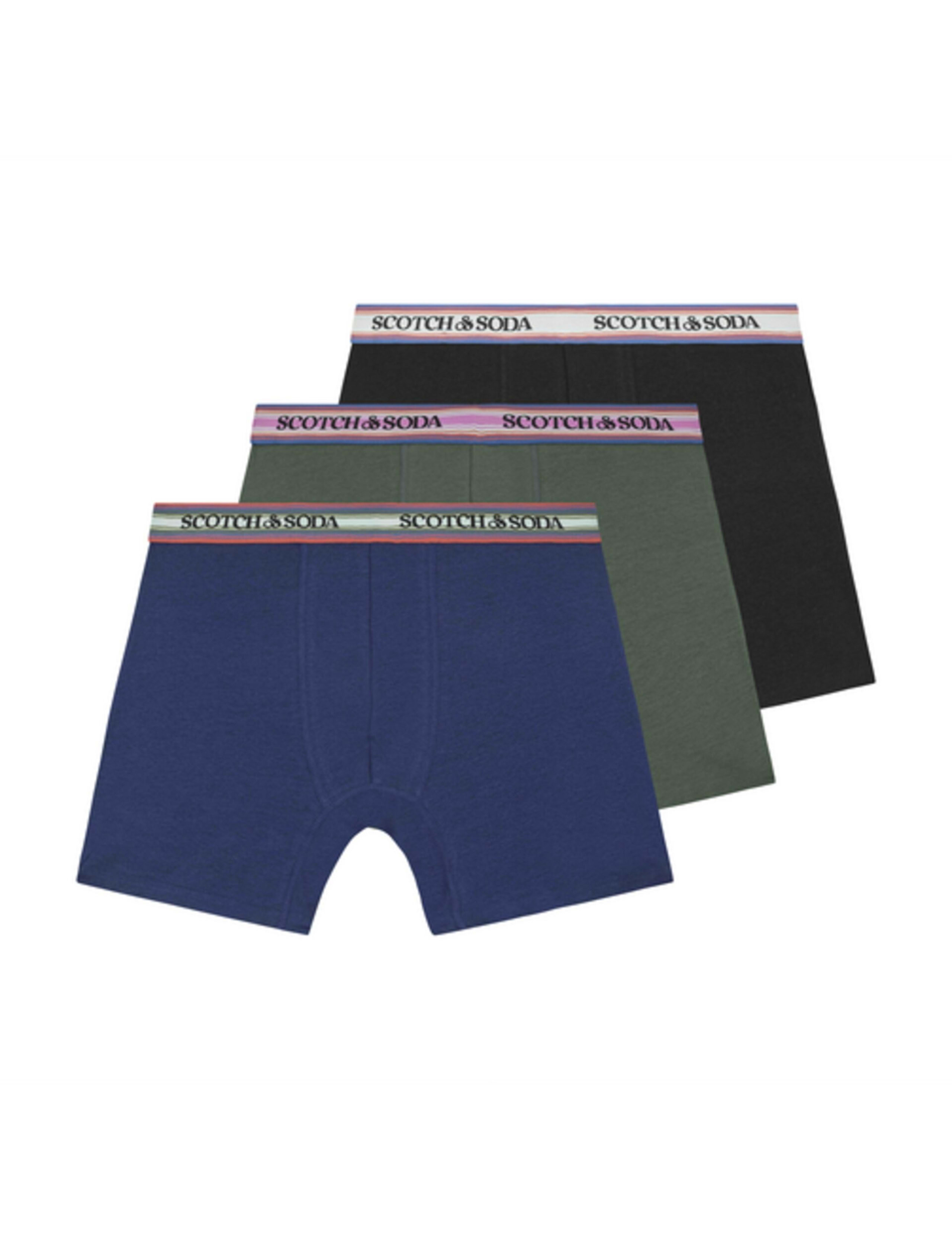 3 Pack Cotton Rich Patterned Boxers 1 of 2