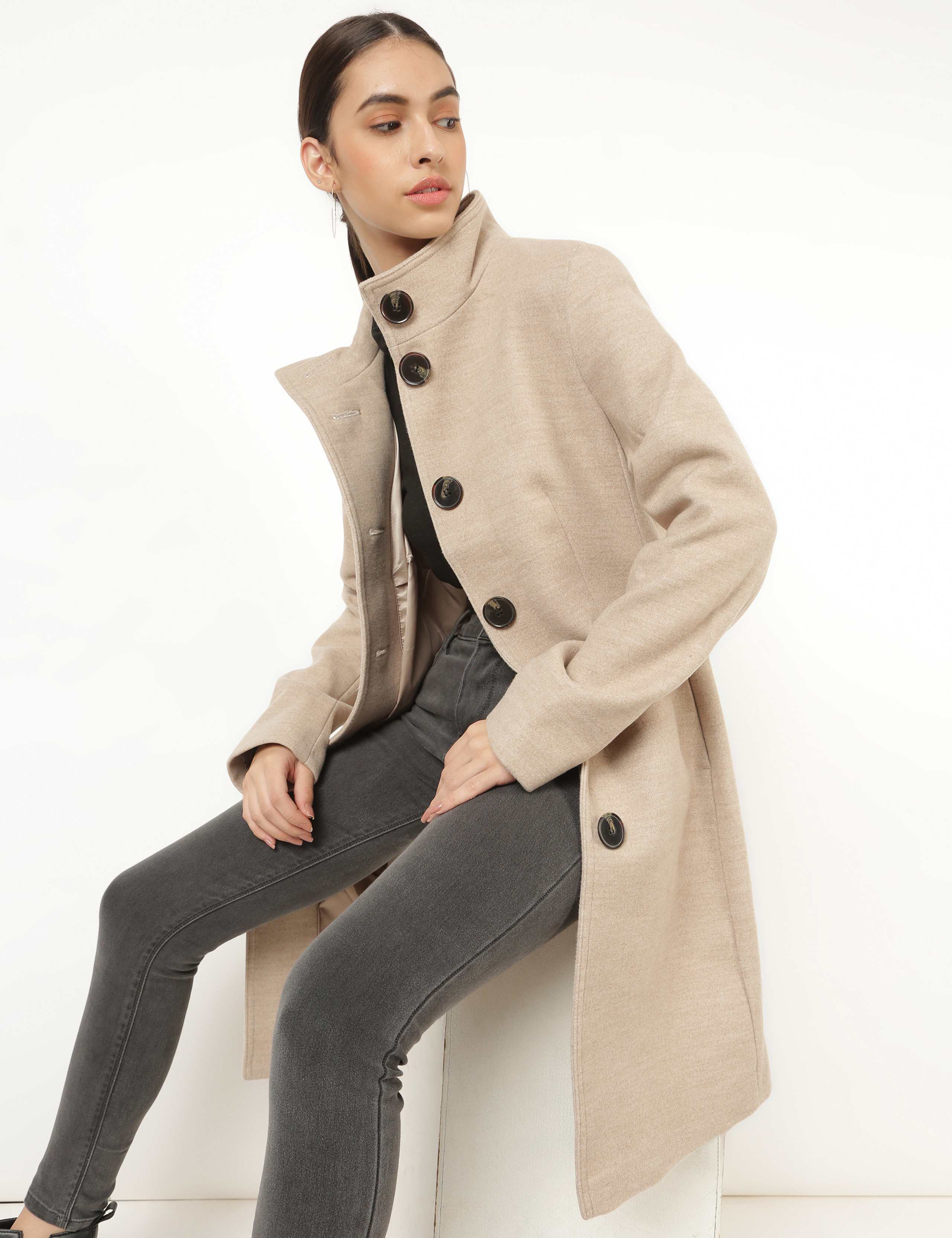 PVE Funnel Neck Coat 1 of 6