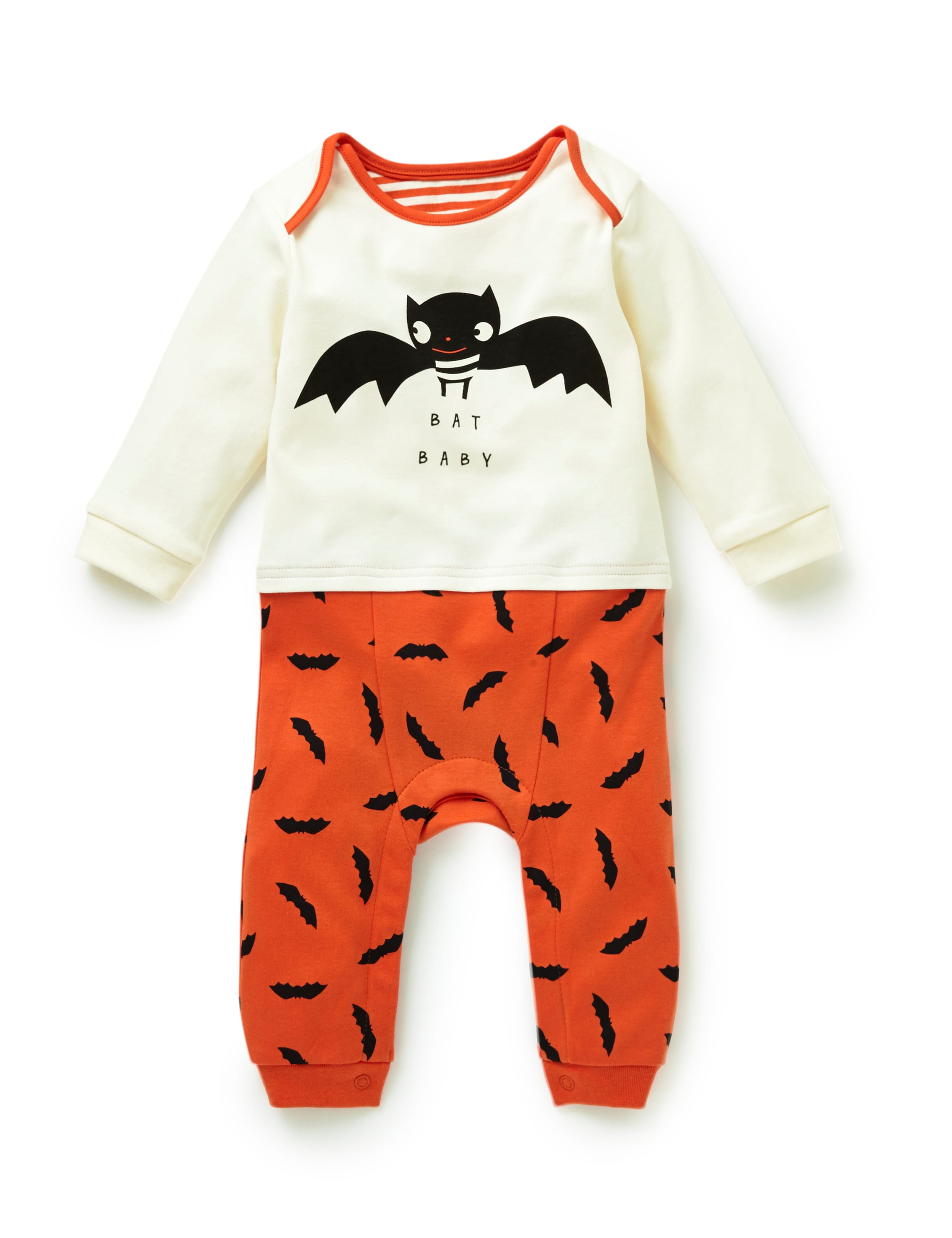 Pure Cotton Bat Print Onesie 1 of 2