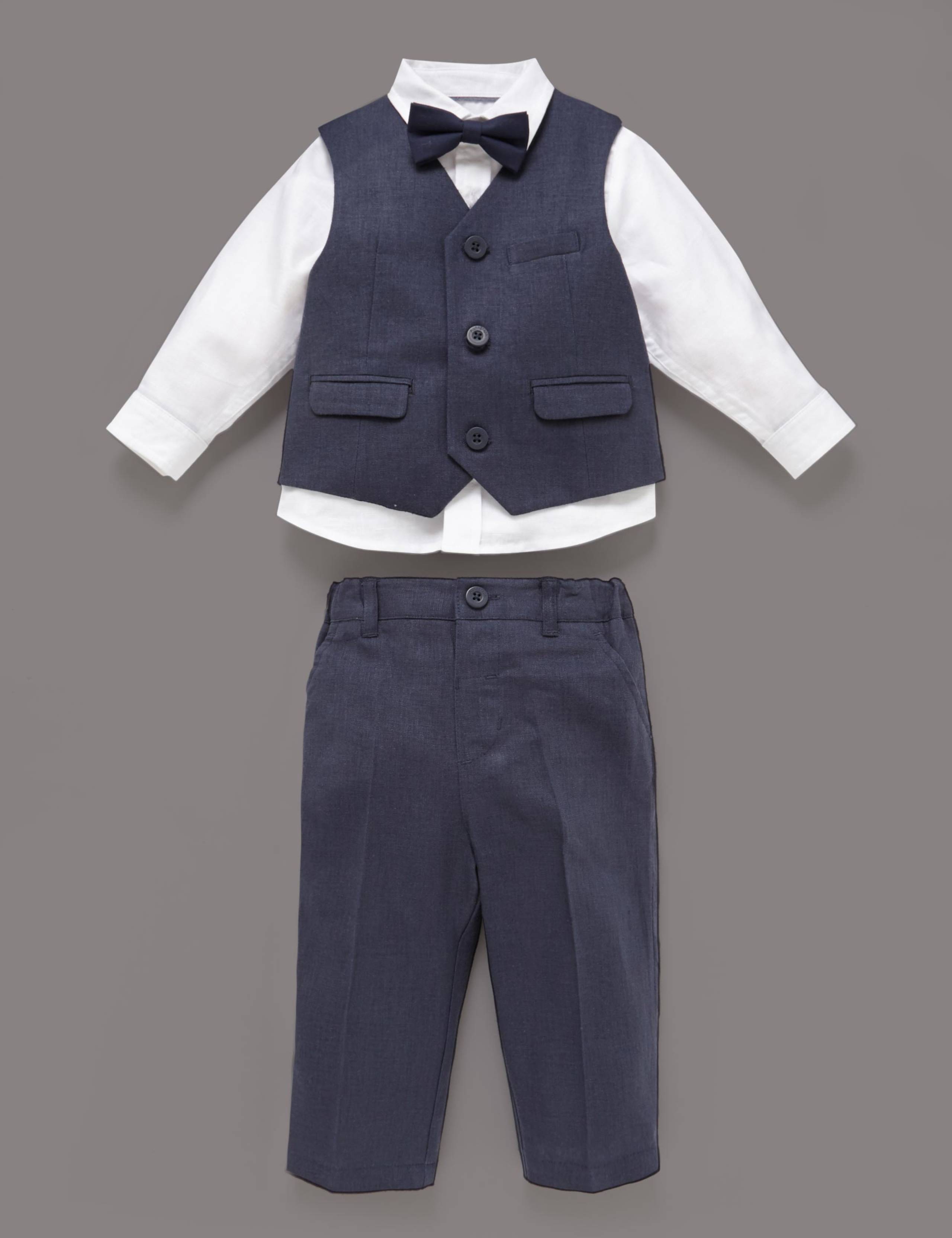 3 Piece Christening Waistcoat Outfit 1 of 7