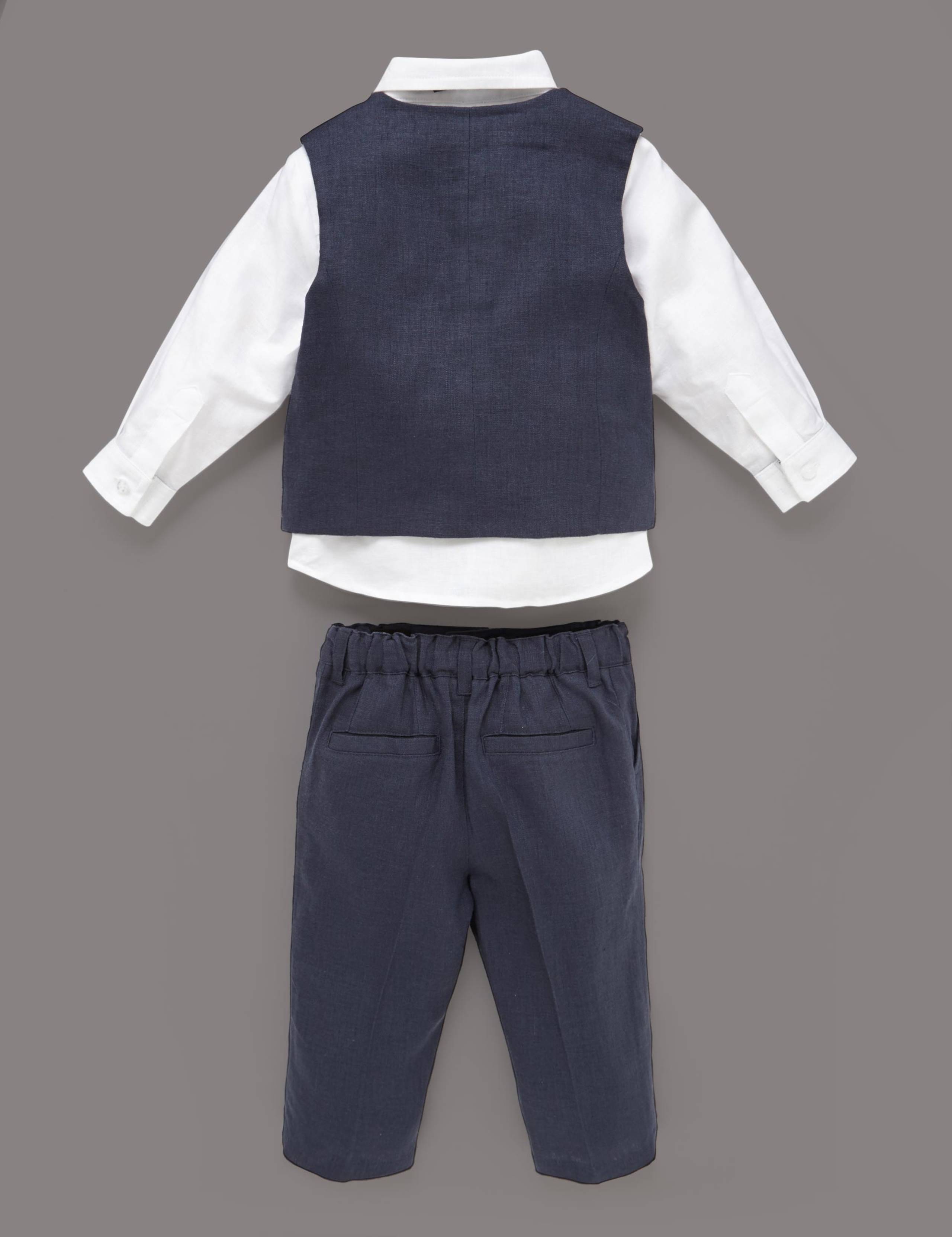 3 Piece Christening Waistcoat Outfit 2 of 7