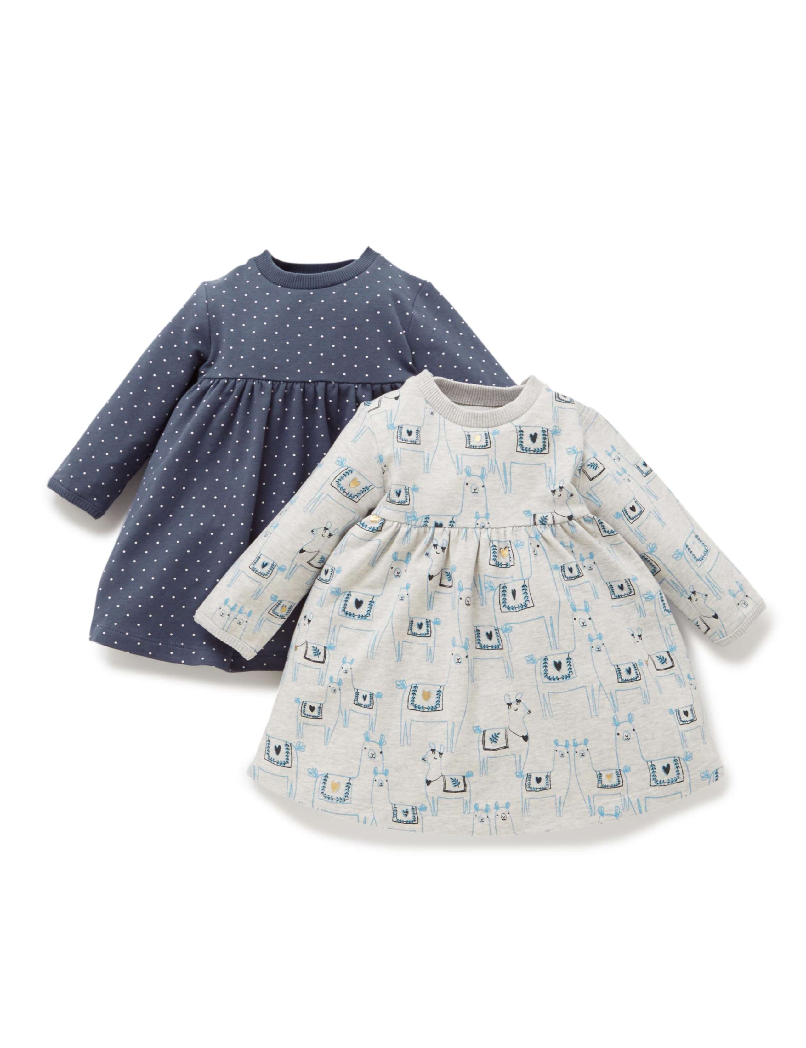 2 Pack Cotton Rich Assorted Dresses 1 of 3