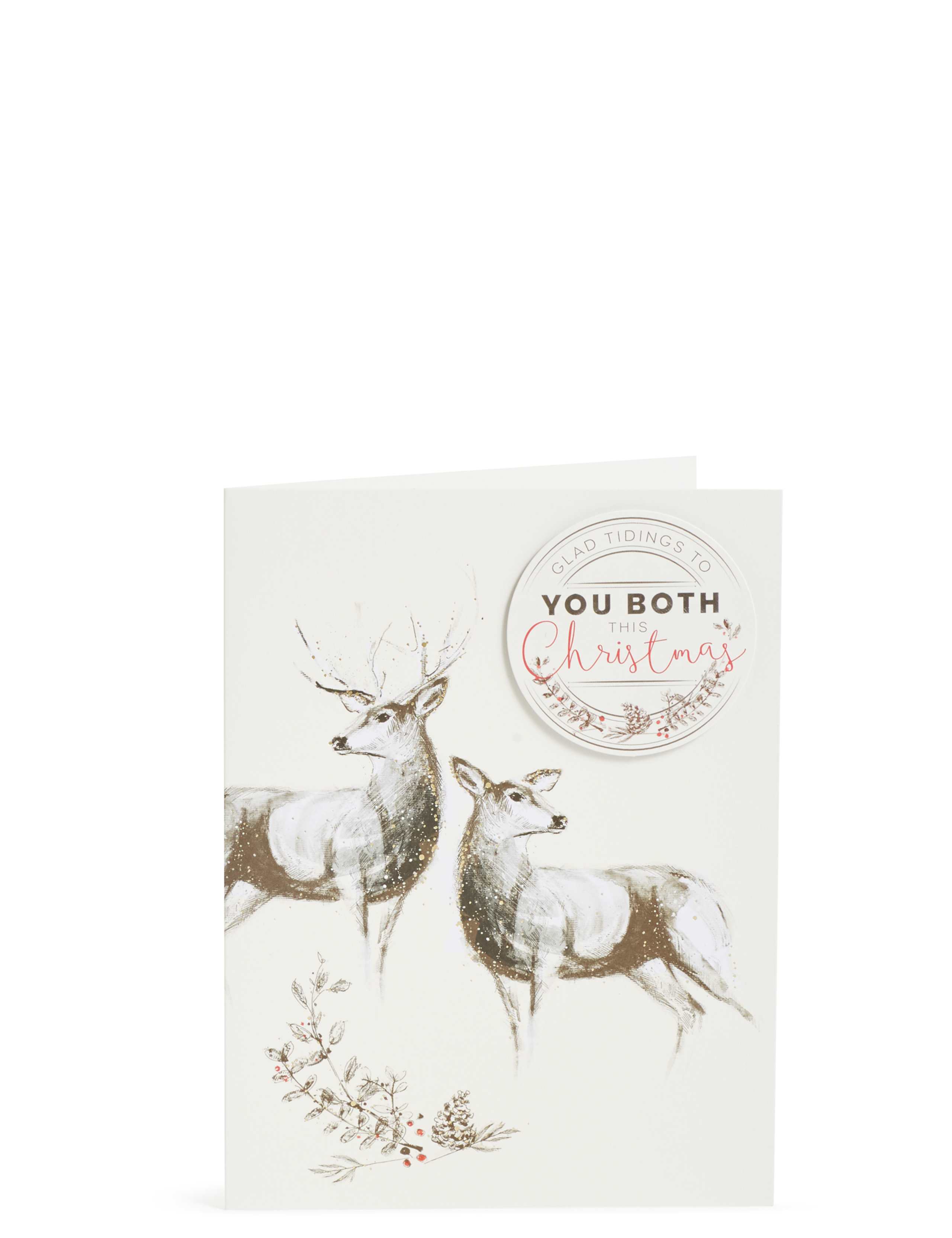 Both Of You Stag and Deer Christmas Card 1 of 3