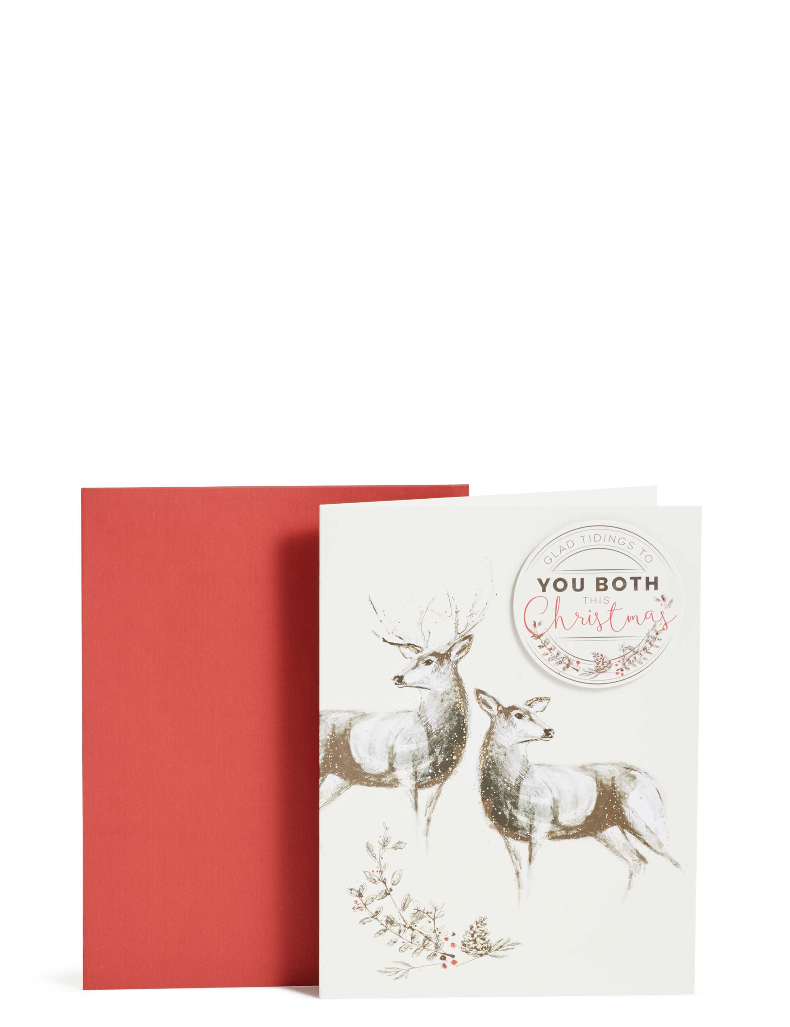 Both Of You Stag and Deer Christmas Card 2 of 3