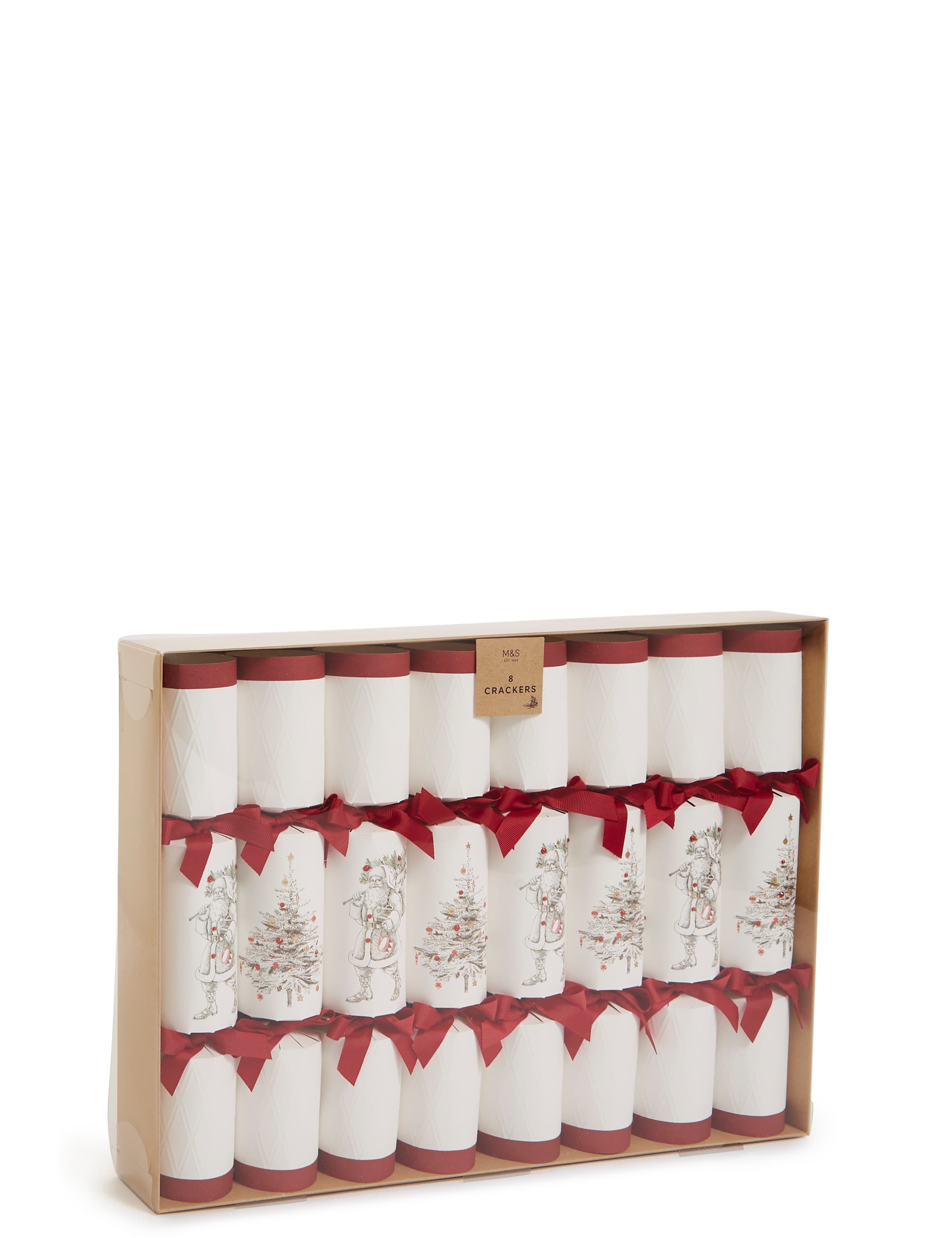 Luxury Santa and Tree Christmas Crackers Pack of 8 1 of 5