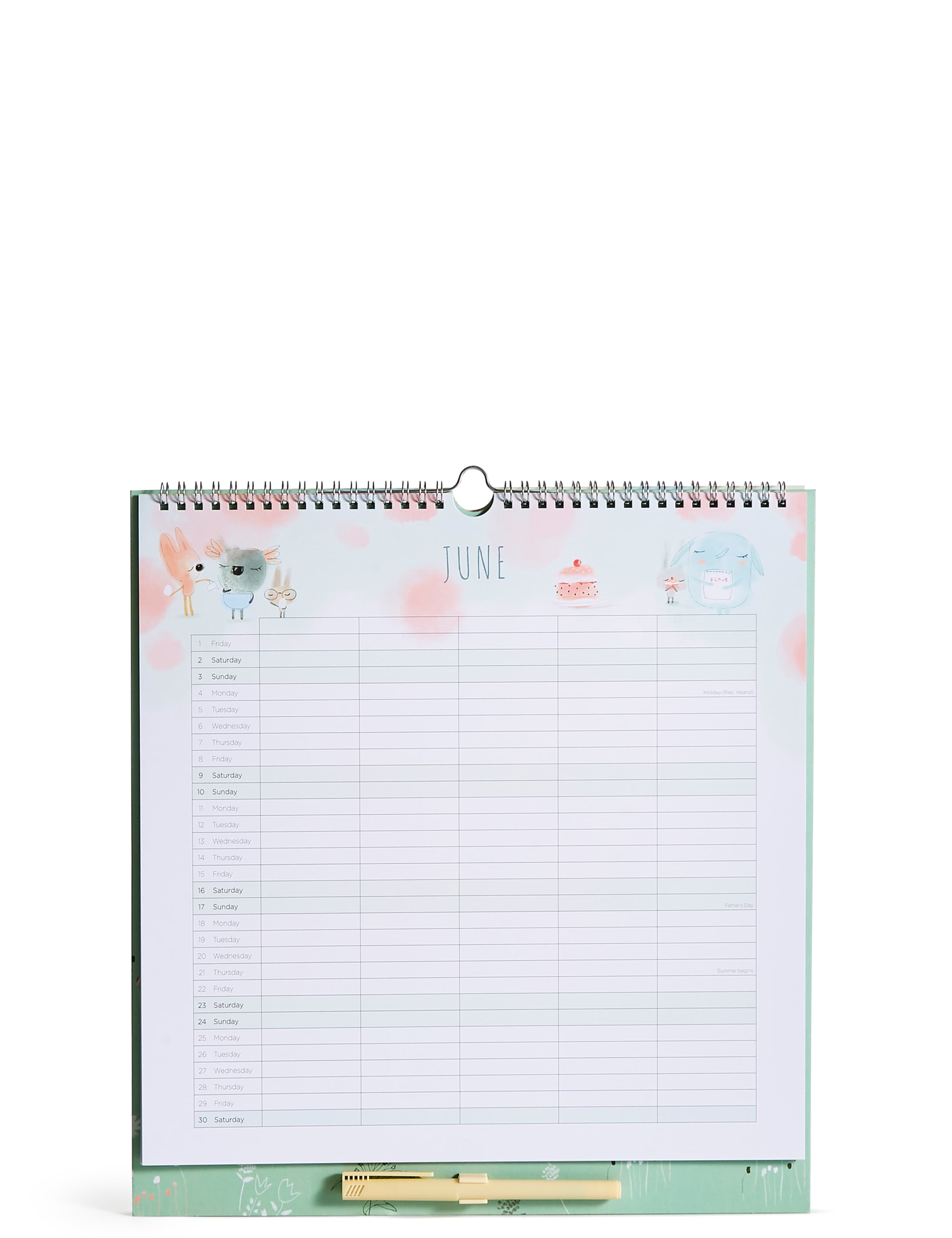 Cute Characters 2018 Family Organiser 2 of 3