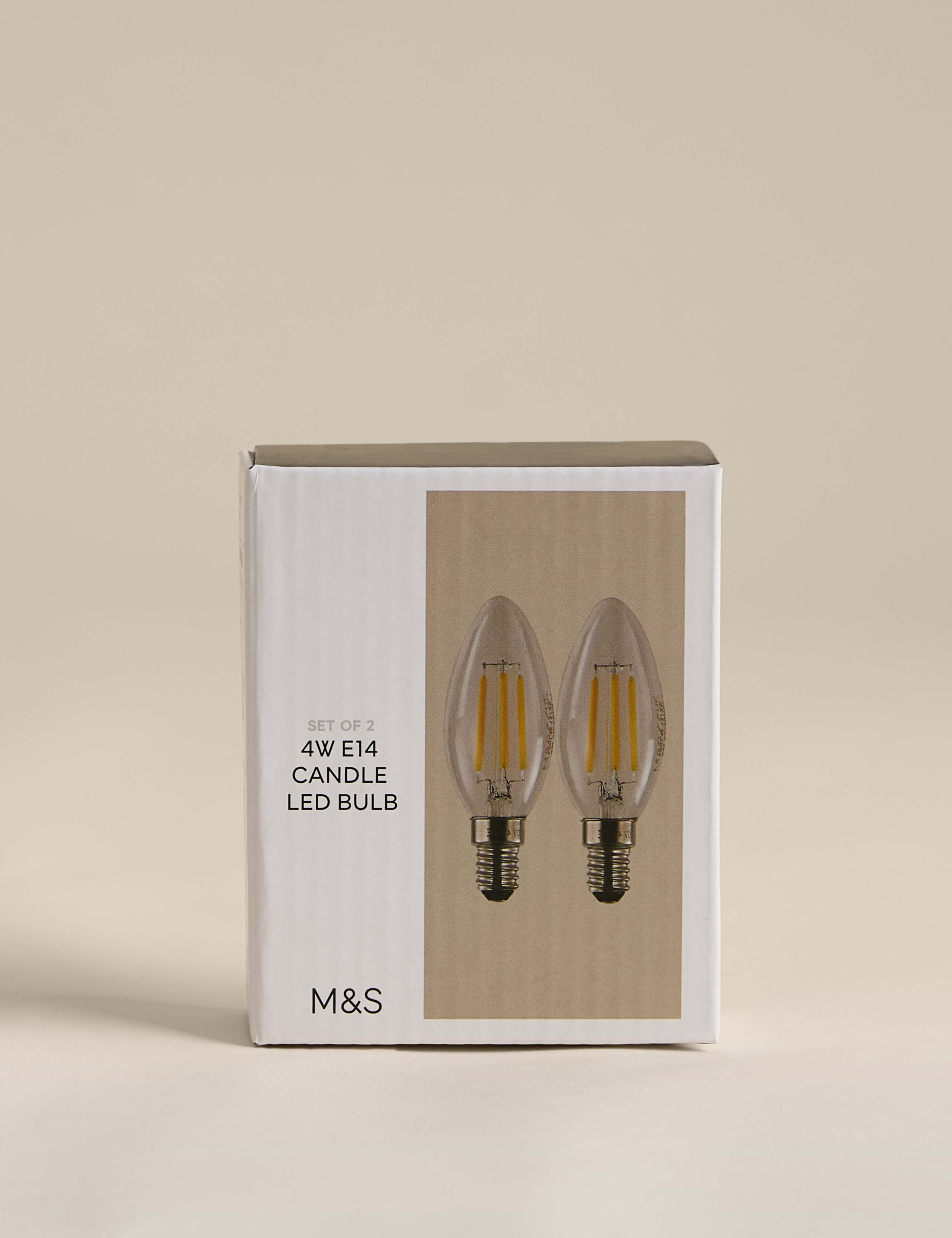2 Pack 4W E14 Candle LED Light Bulbs 2 of 3