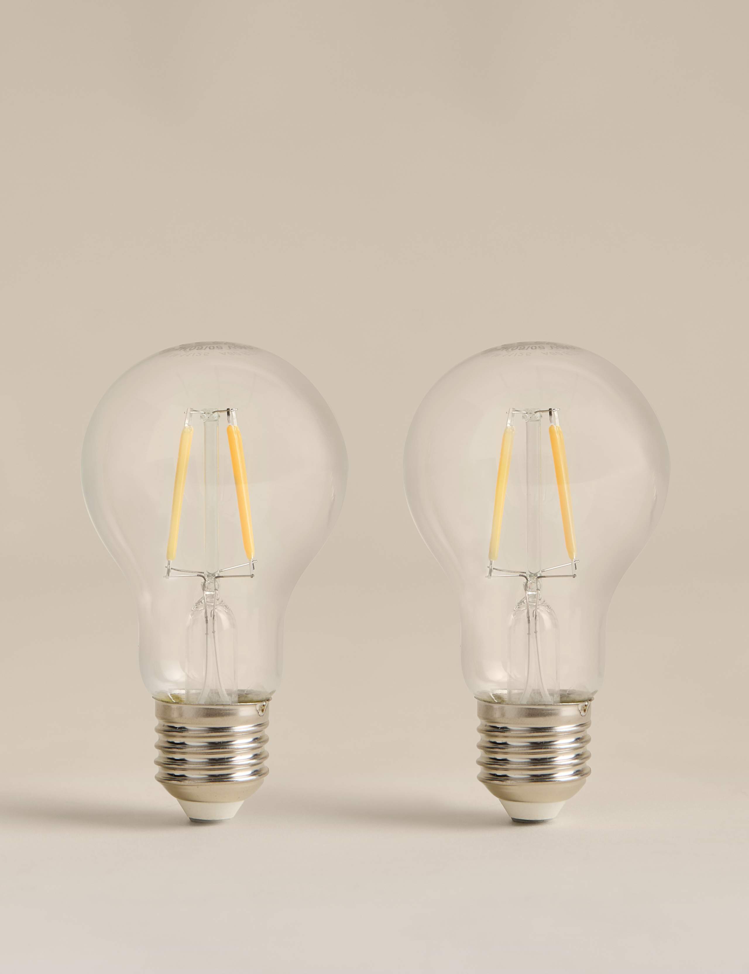 2 Pack 4W E27 GLS LED Light Bulbs 1 of 3
