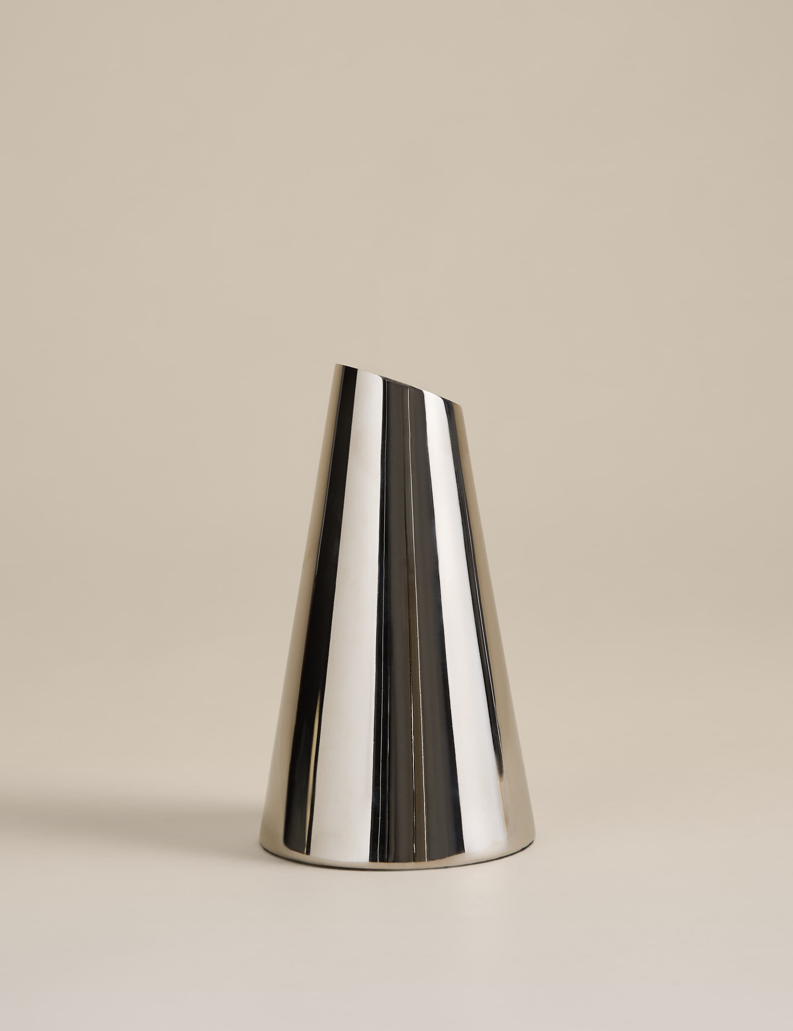 Small Chrome Vase 1 of 3