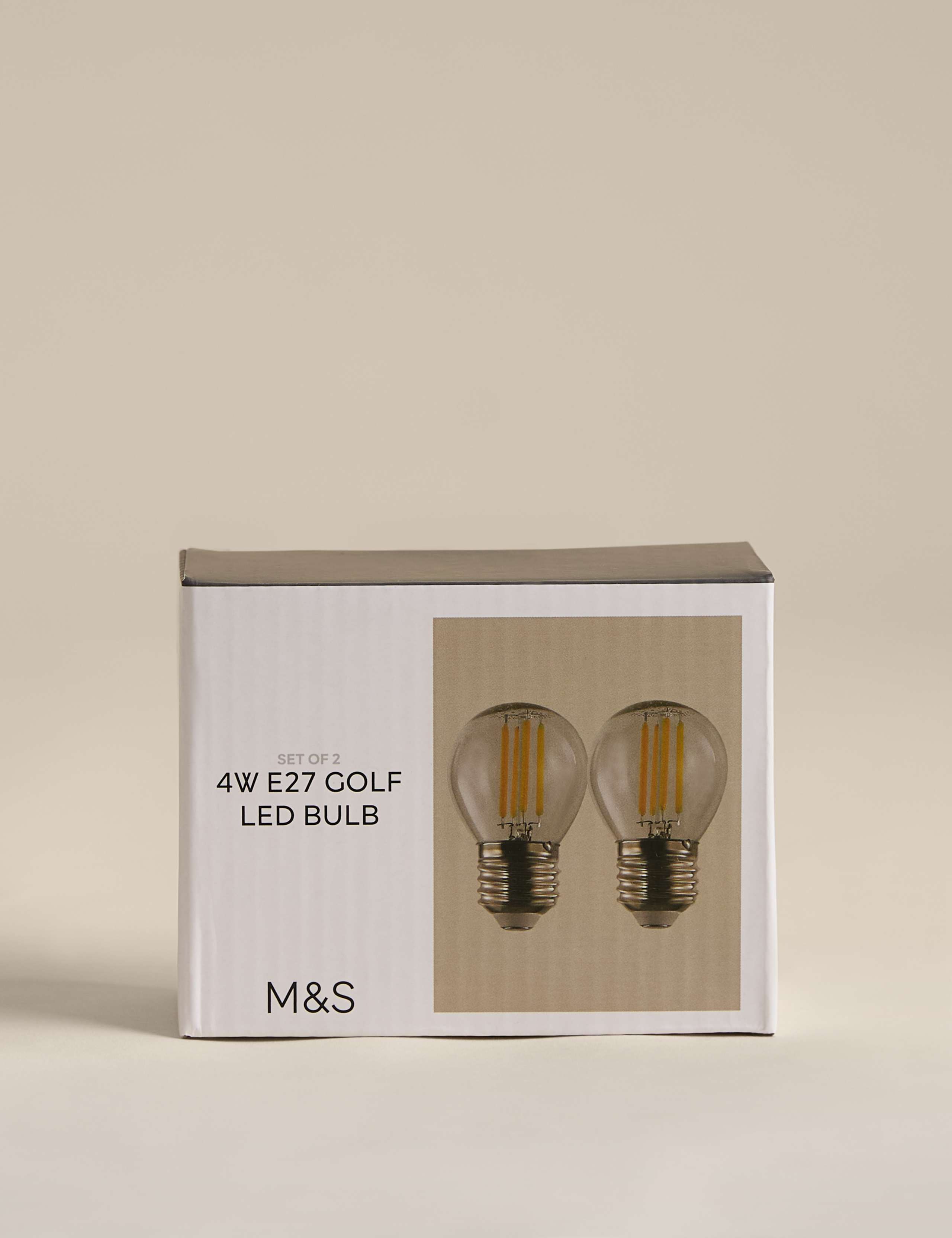 2 Pack 4W E27 Golf LED Light Bulbs 2 of 3