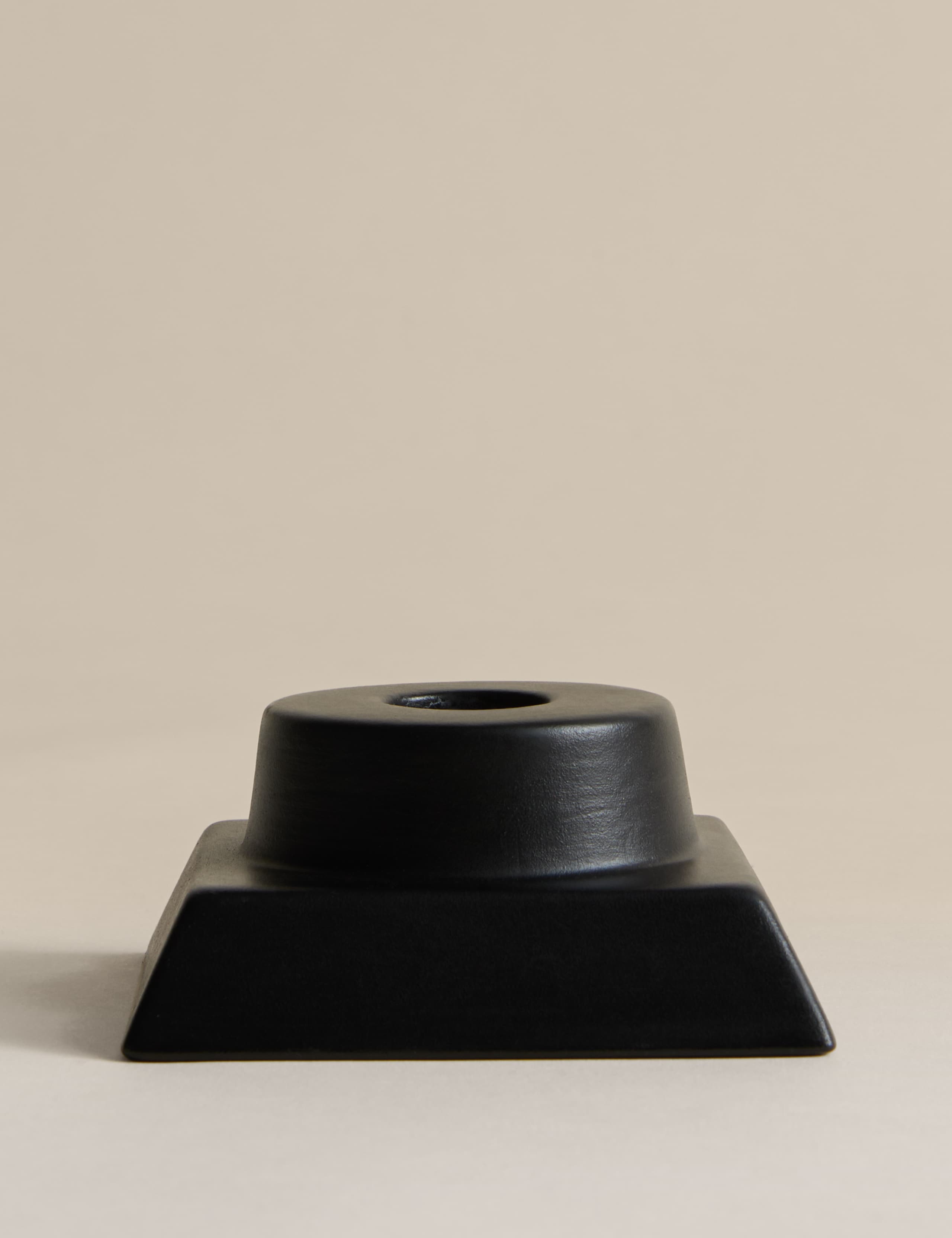 Block Ceramic Dinner Candle Holder 2 of 5