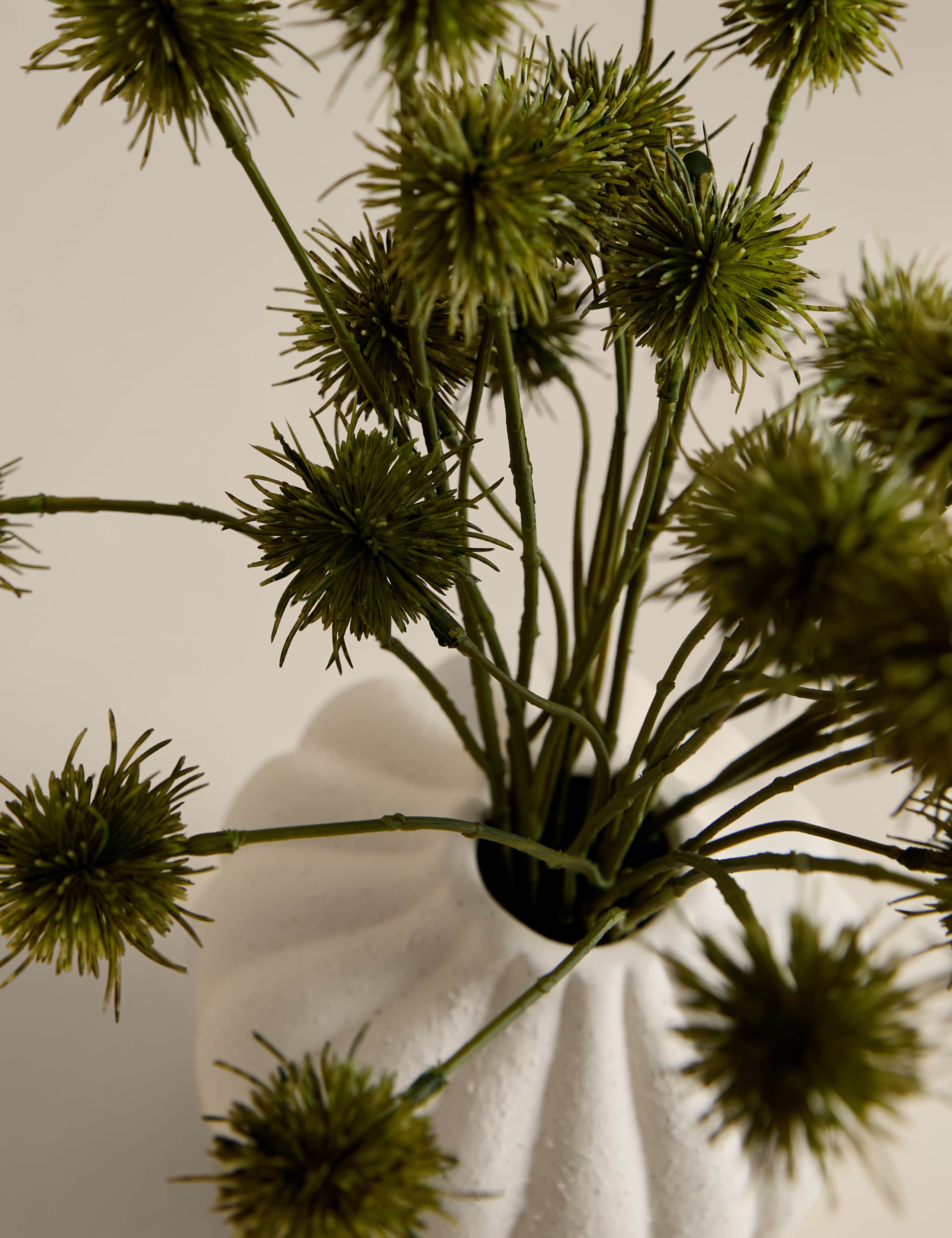 Artificial Pom Pom Arrangement in Ceramic Pot 3 of 3