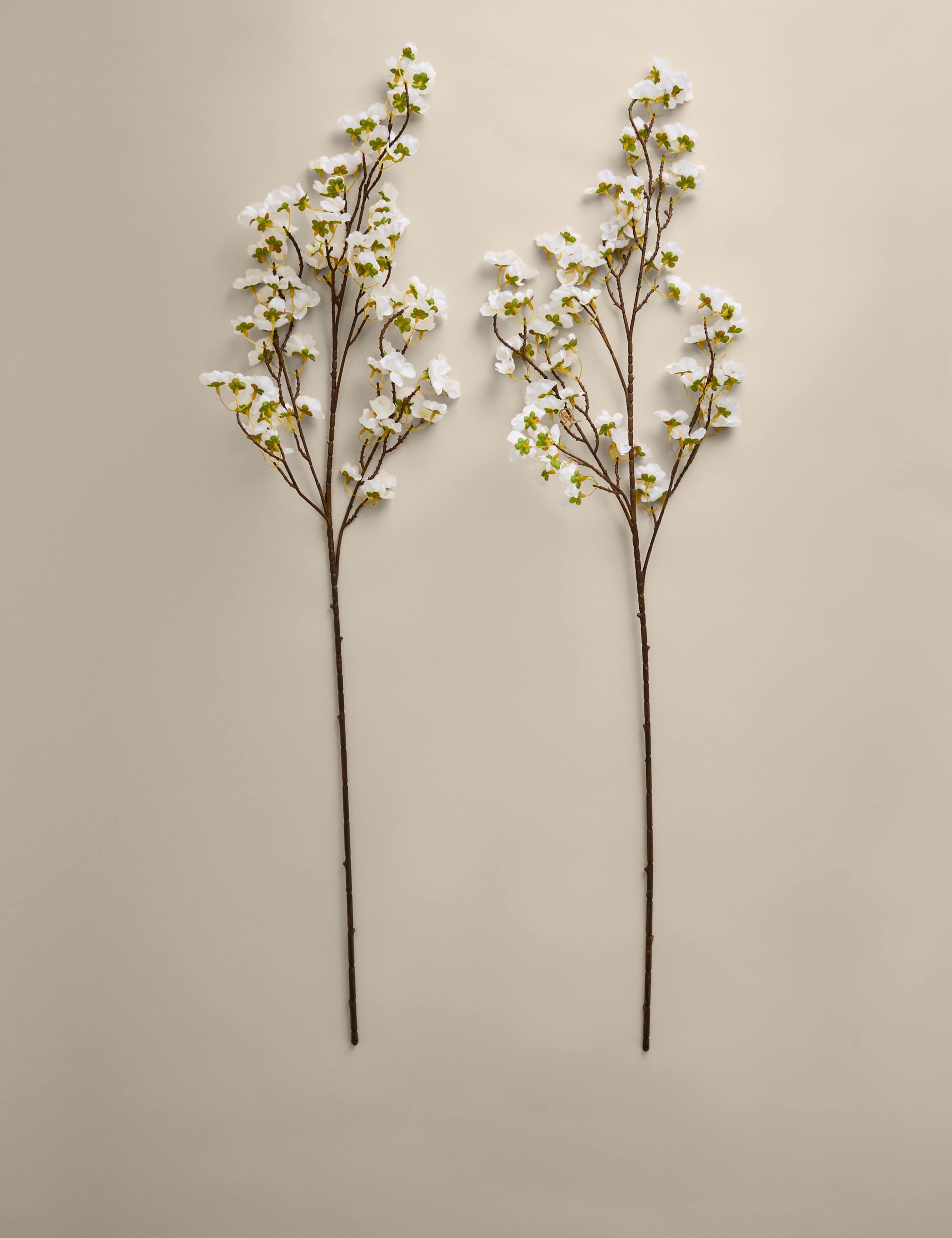 Set of 2 Artificial Cherry Blossom Single Stems 1 of 3