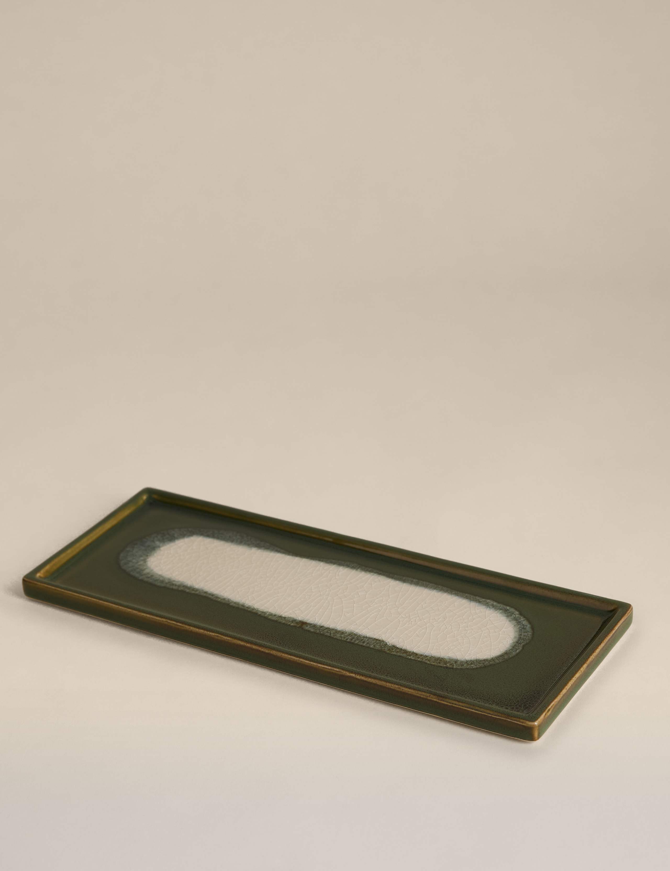 Medium Glazed Ceramic Trinket Tray 1 of 6