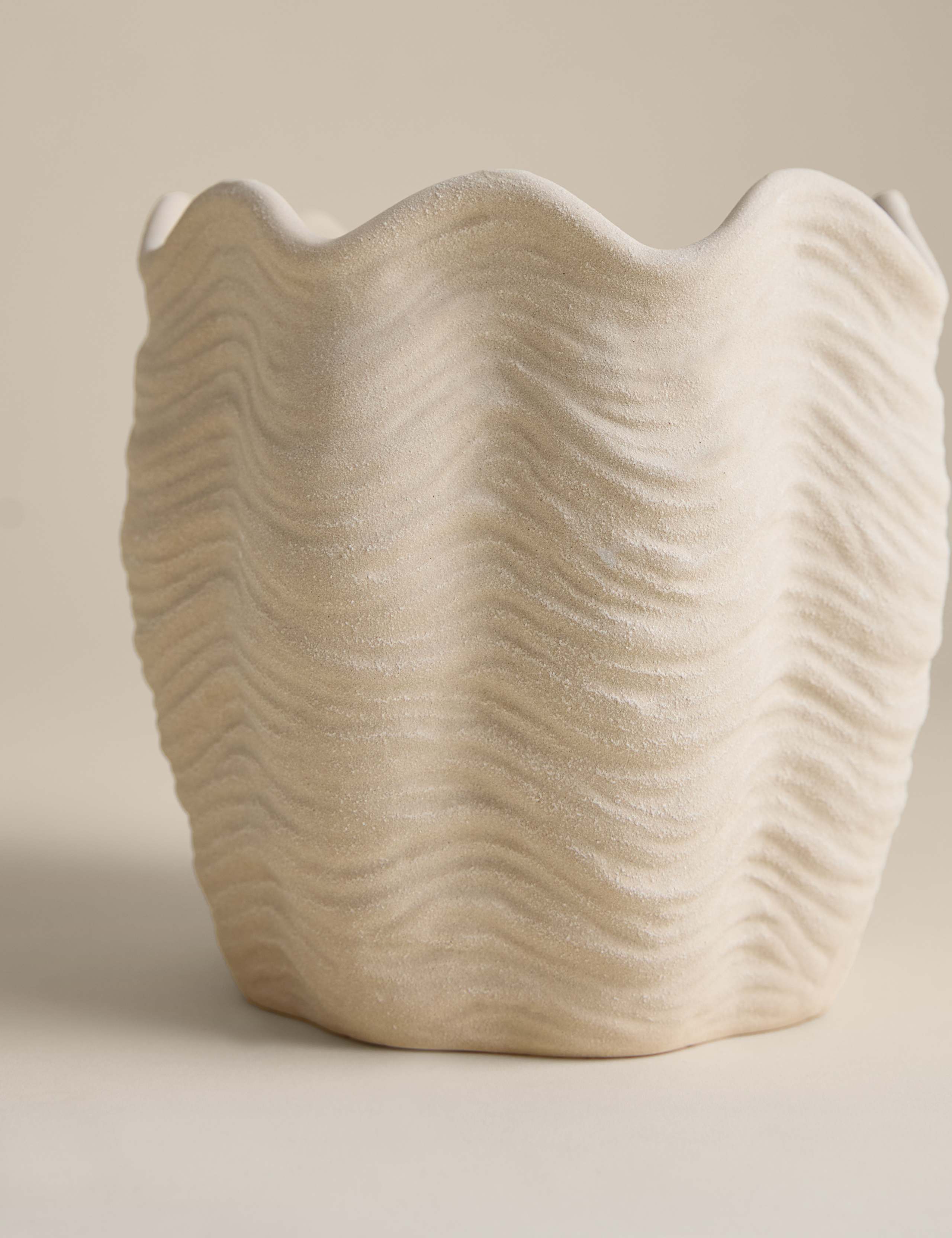 Coastal Textured Ceramic Planter 3 of 3