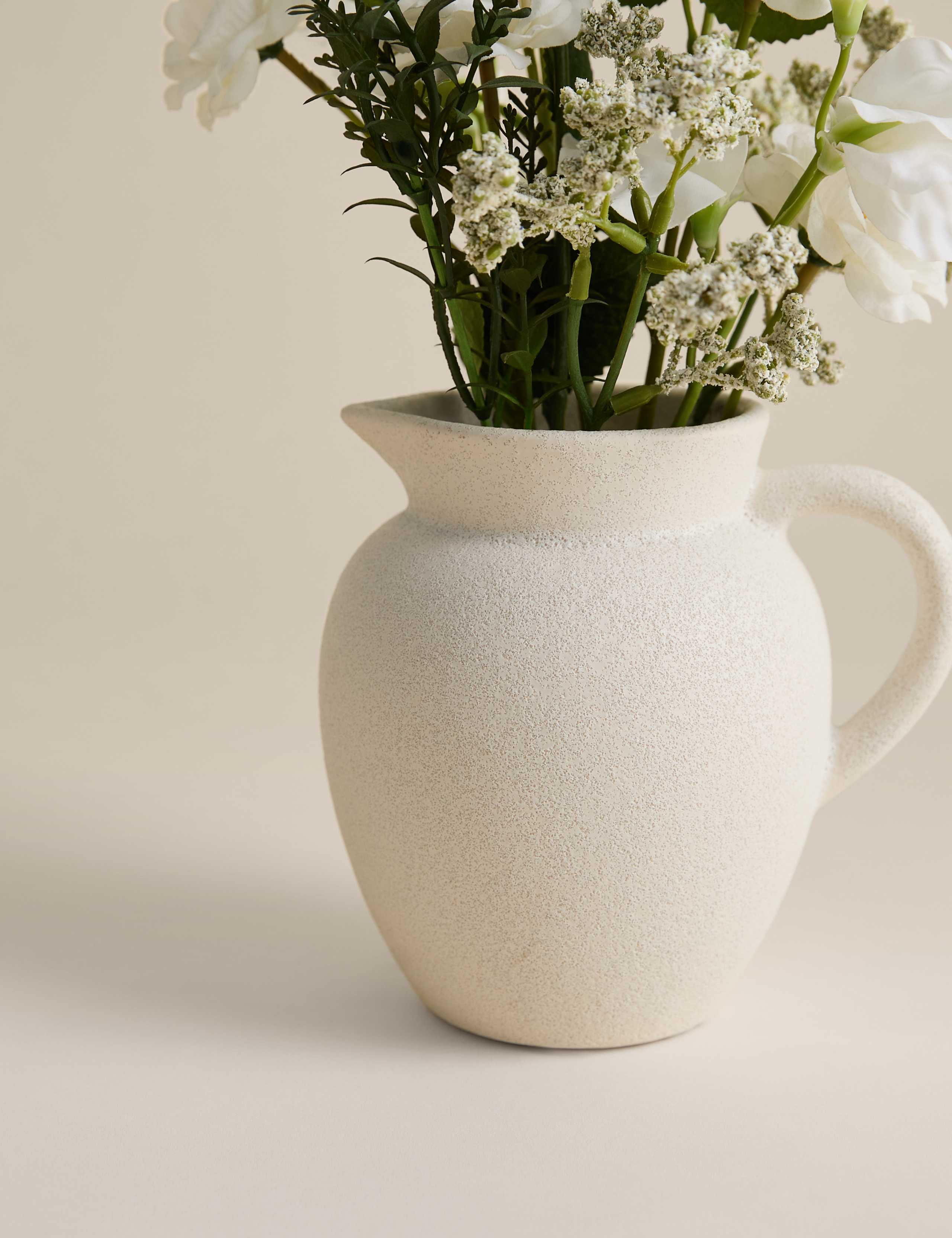 Artificial Floral Arrangement in Ceramic Jug 2 of 3