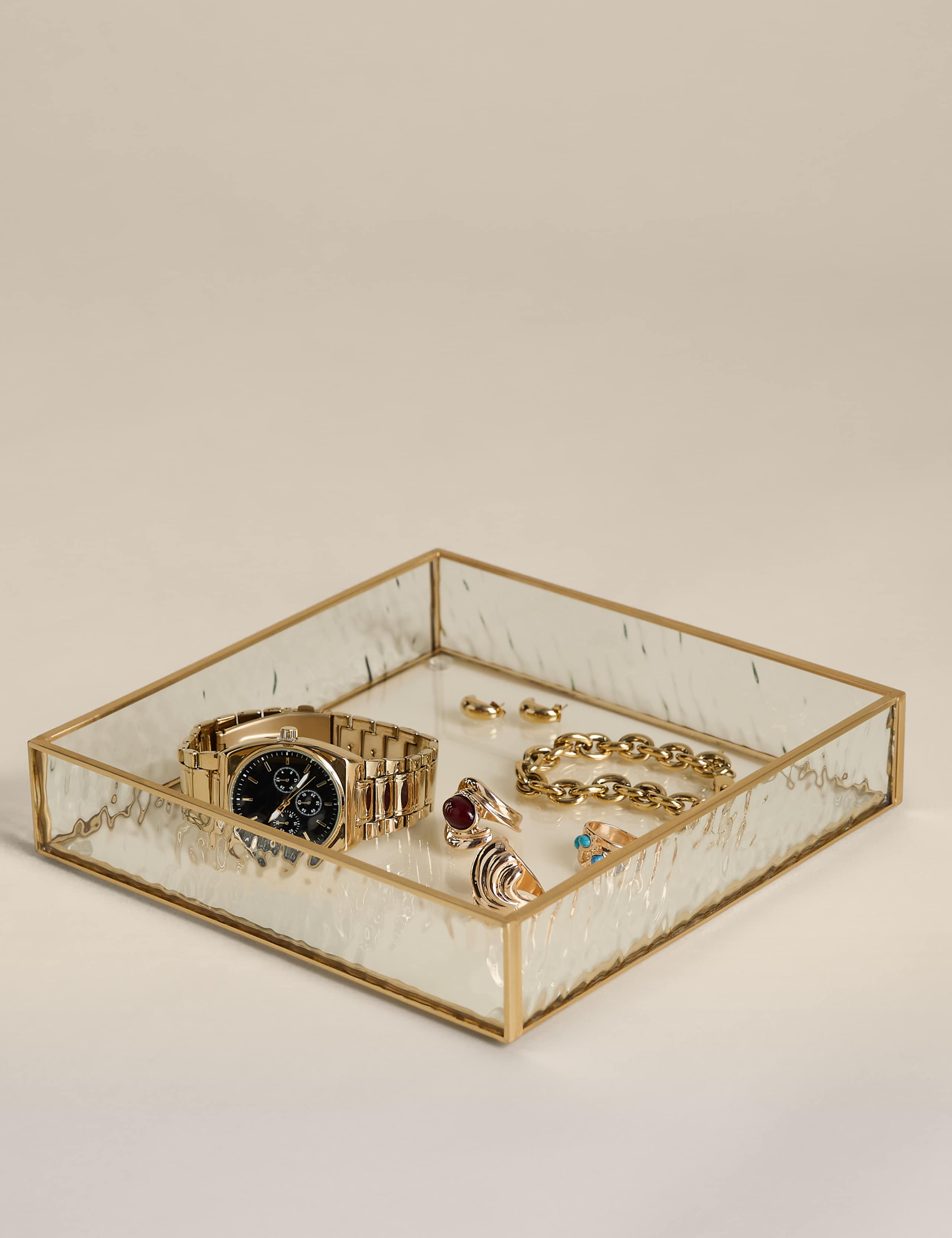 Small Mottled Glass Trinket Tray 2 of 5