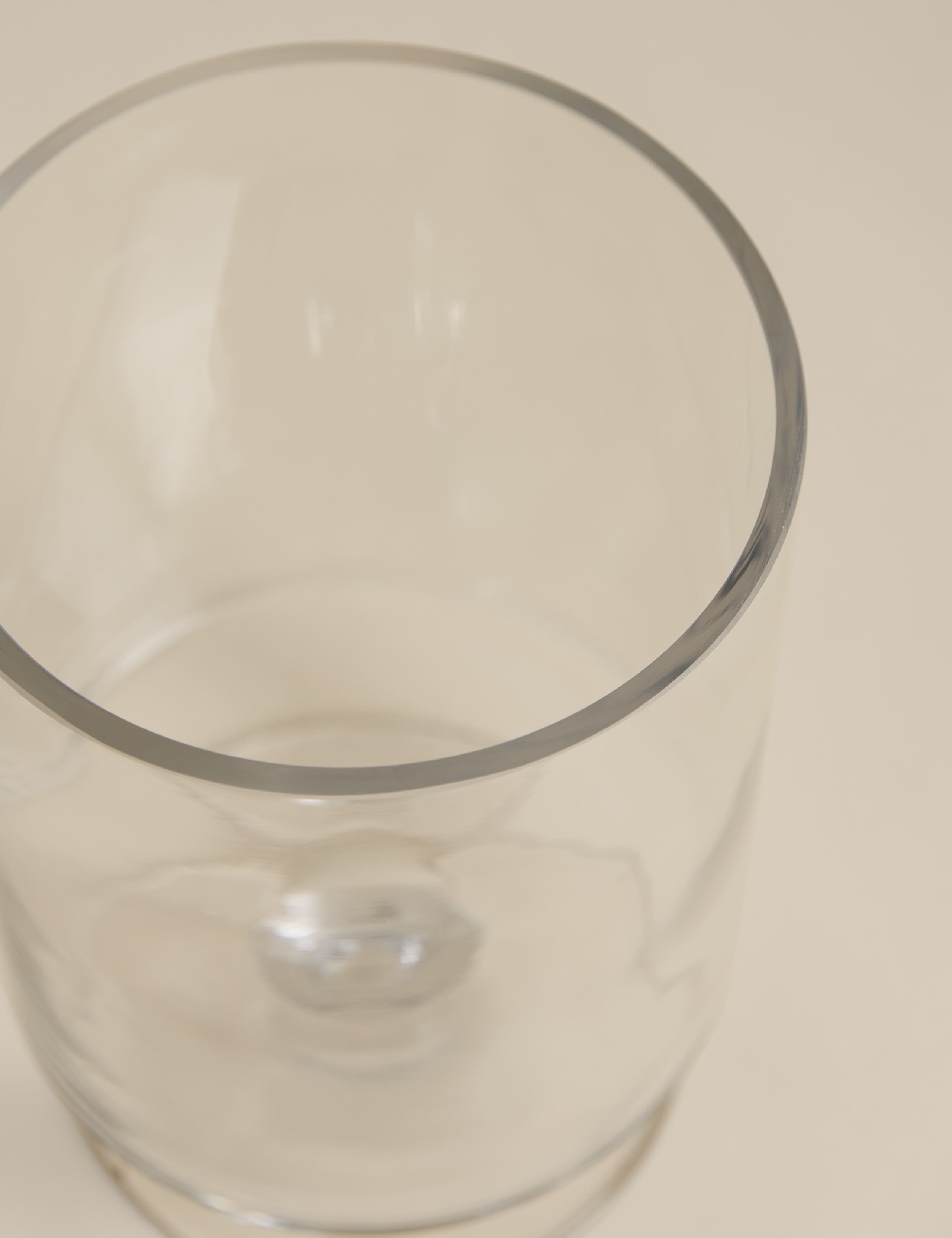 Glass Footed Small Hurricane Candle Holder 2 of 3