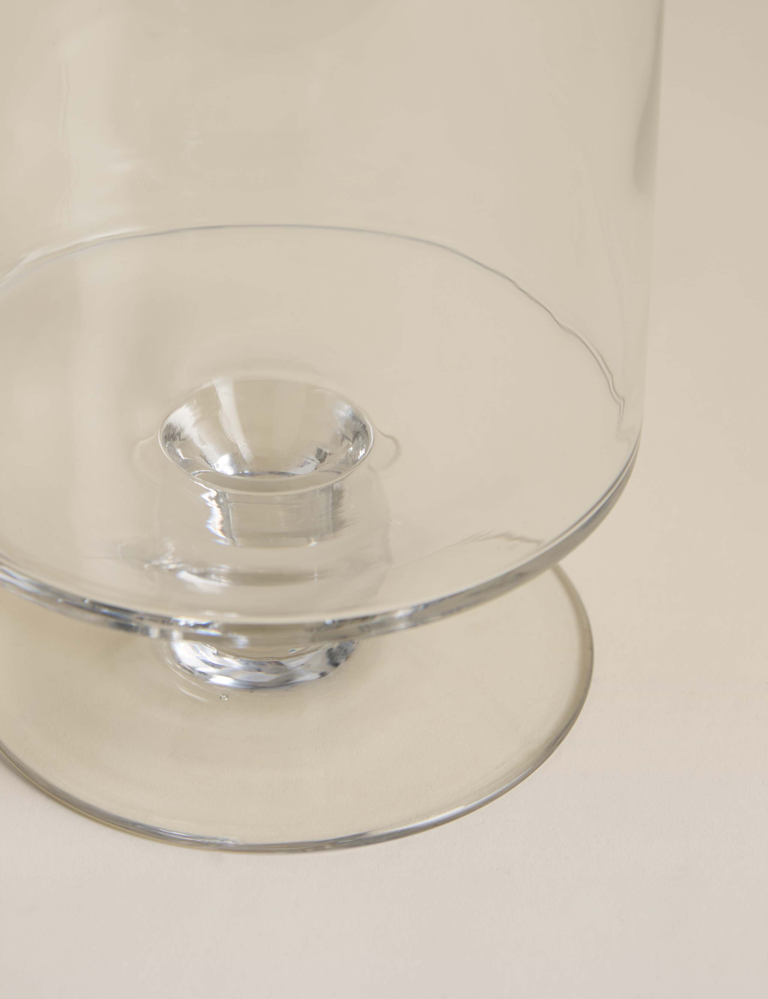 Glass Footed Small Hurricane Candle Holder 3 of 3