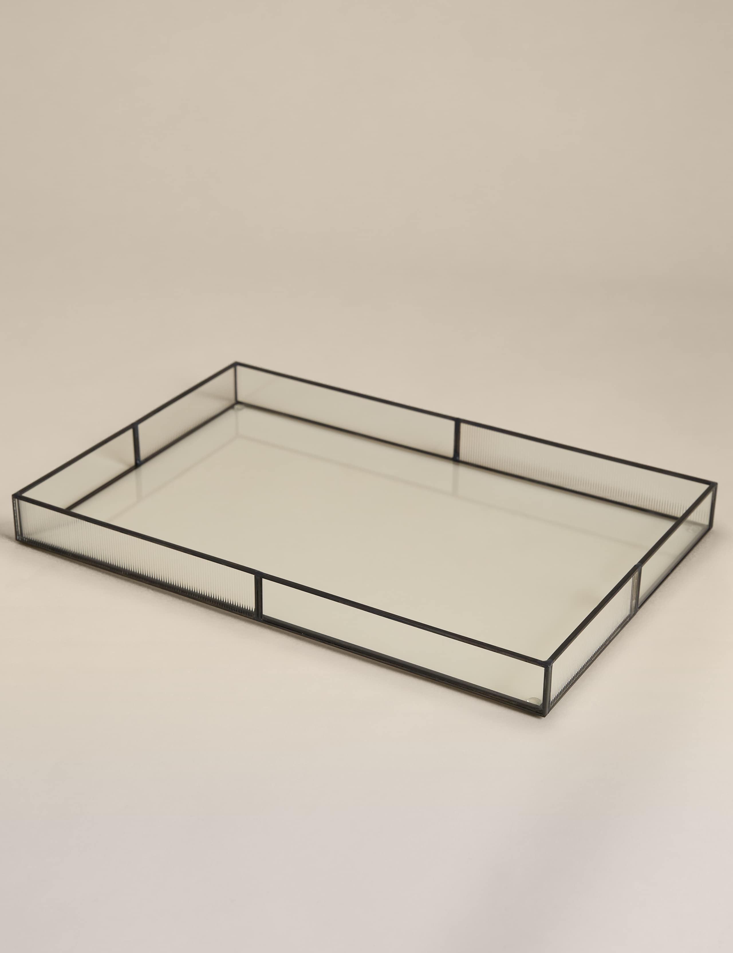 Large Ribbed Glass Trinket Tray 5 of 5